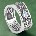 Load image into Gallery viewer, Vintage Woven Band Blue Zircon S925 silver Ring
