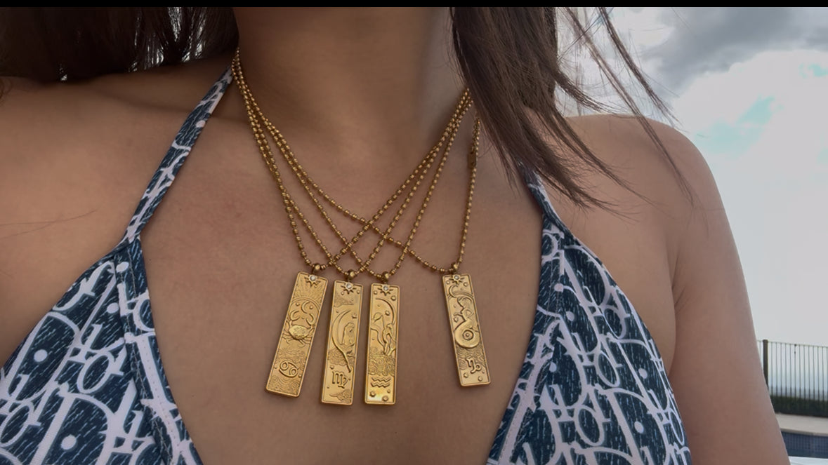 12 Zodiac Tarot Goddess Necklaces