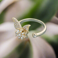 Load image into Gallery viewer, Silver / Gold Butterfly Fidget Ring
