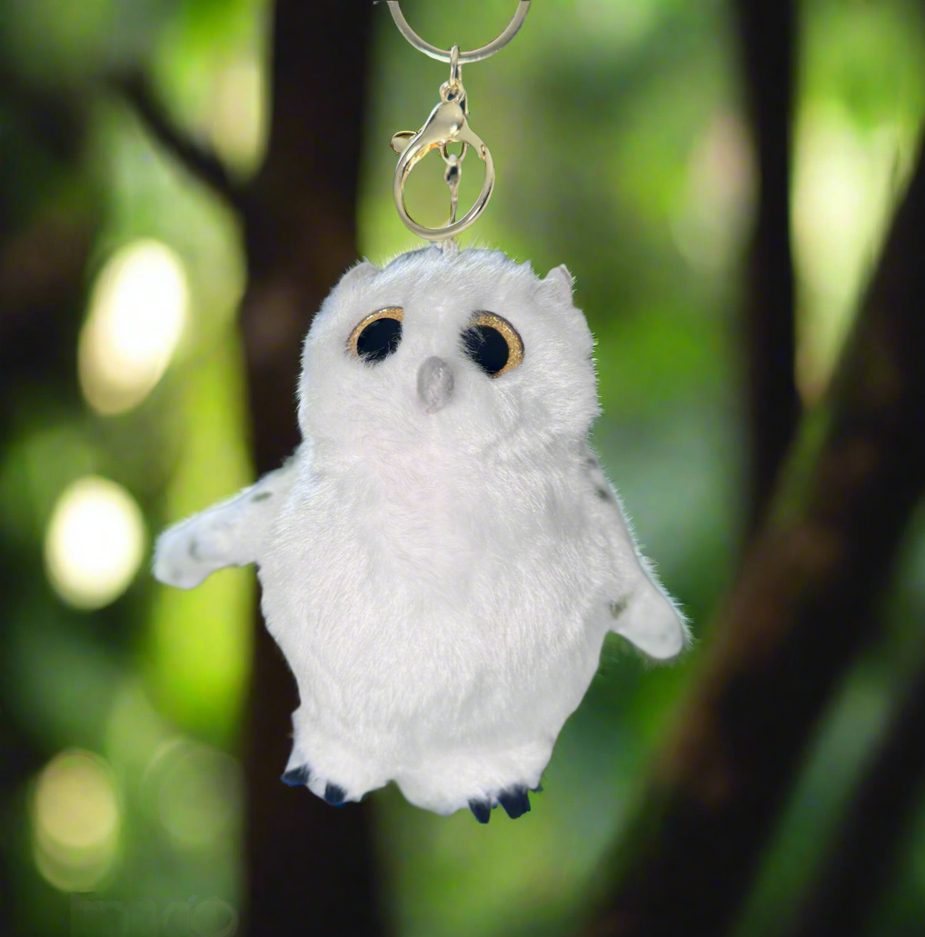 Owl 12cm Plush Keyring