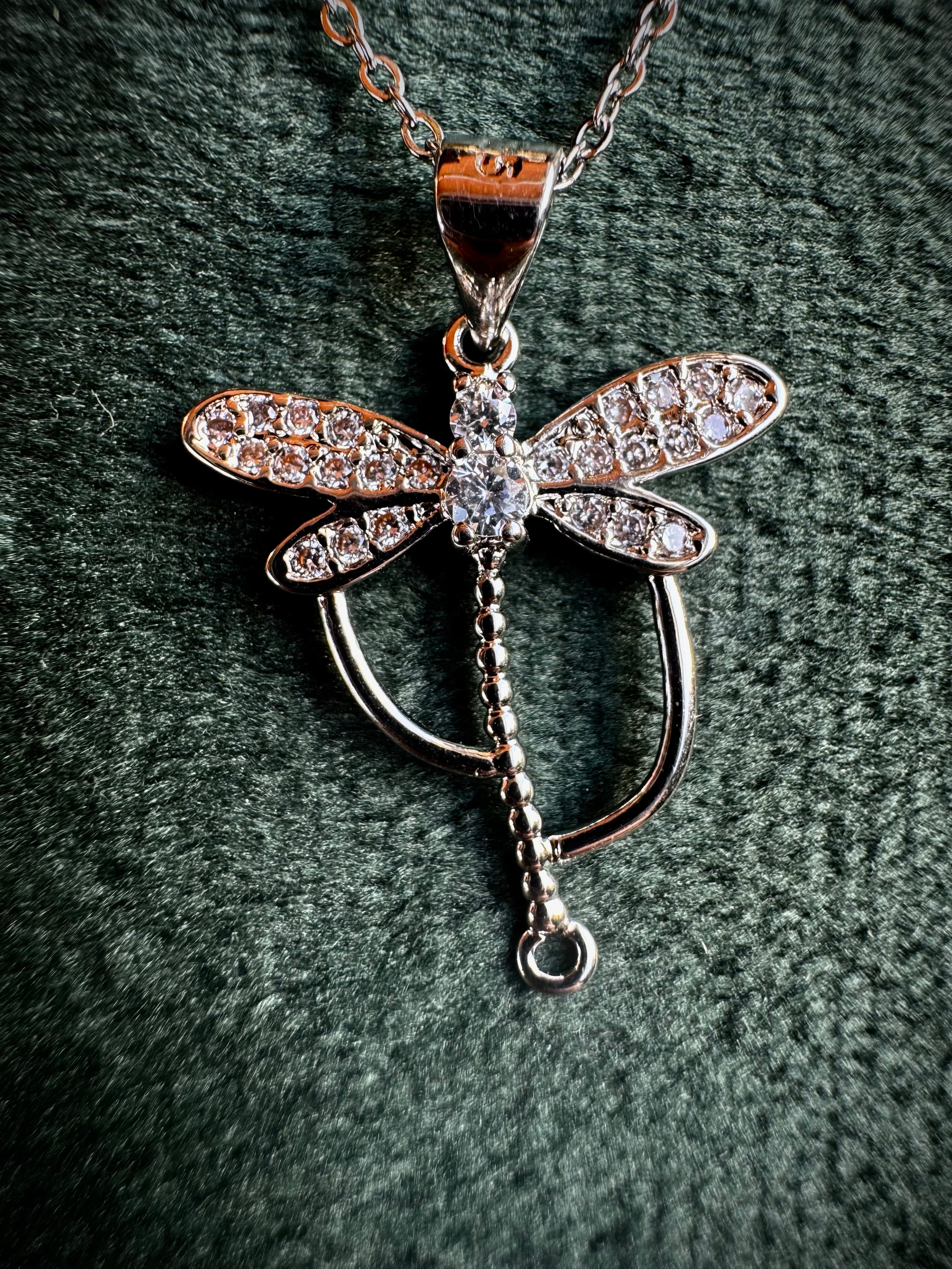 Silver Dragonfly Necklace