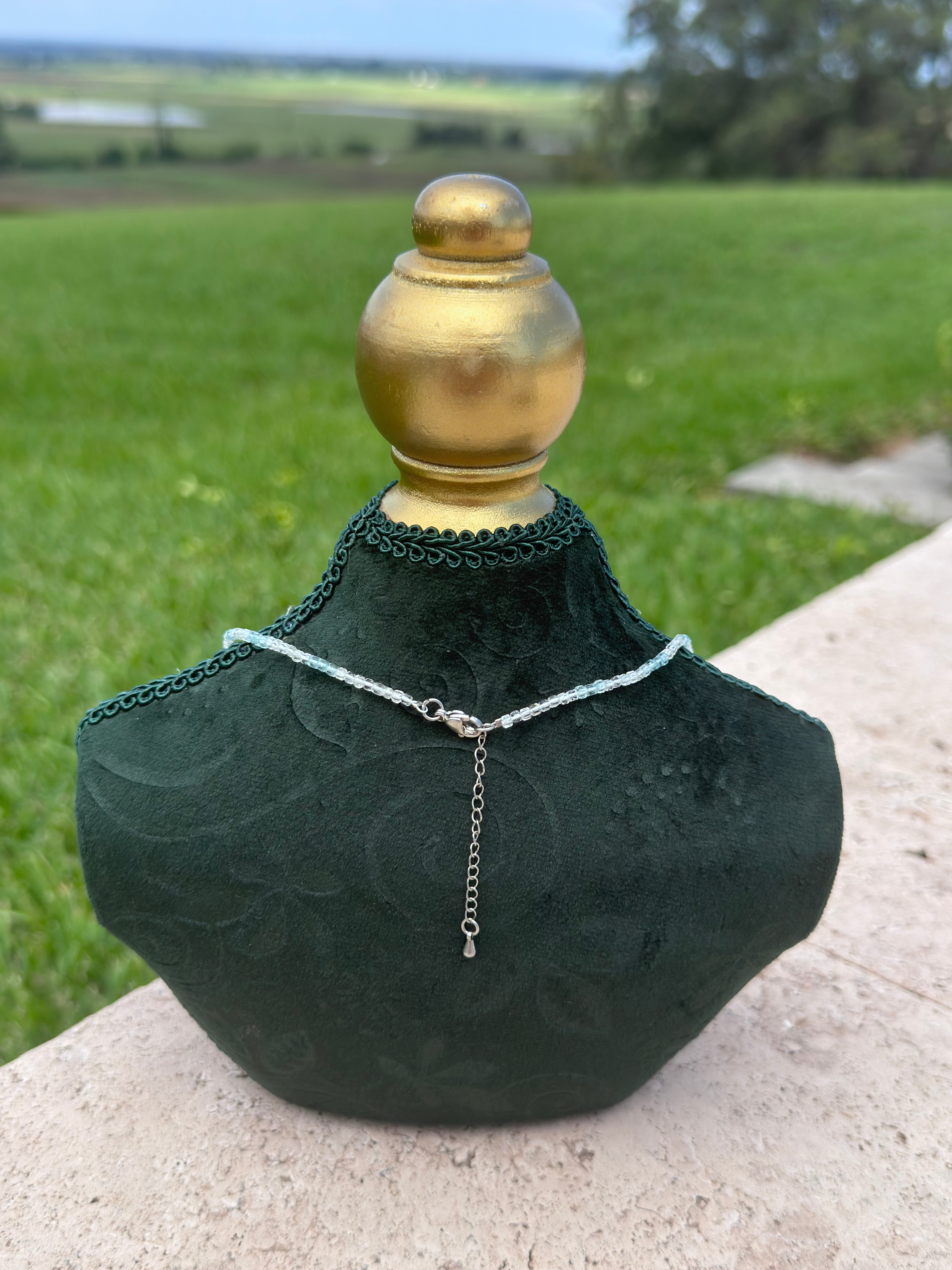 Aquamarine x Clear Quartz Necklace