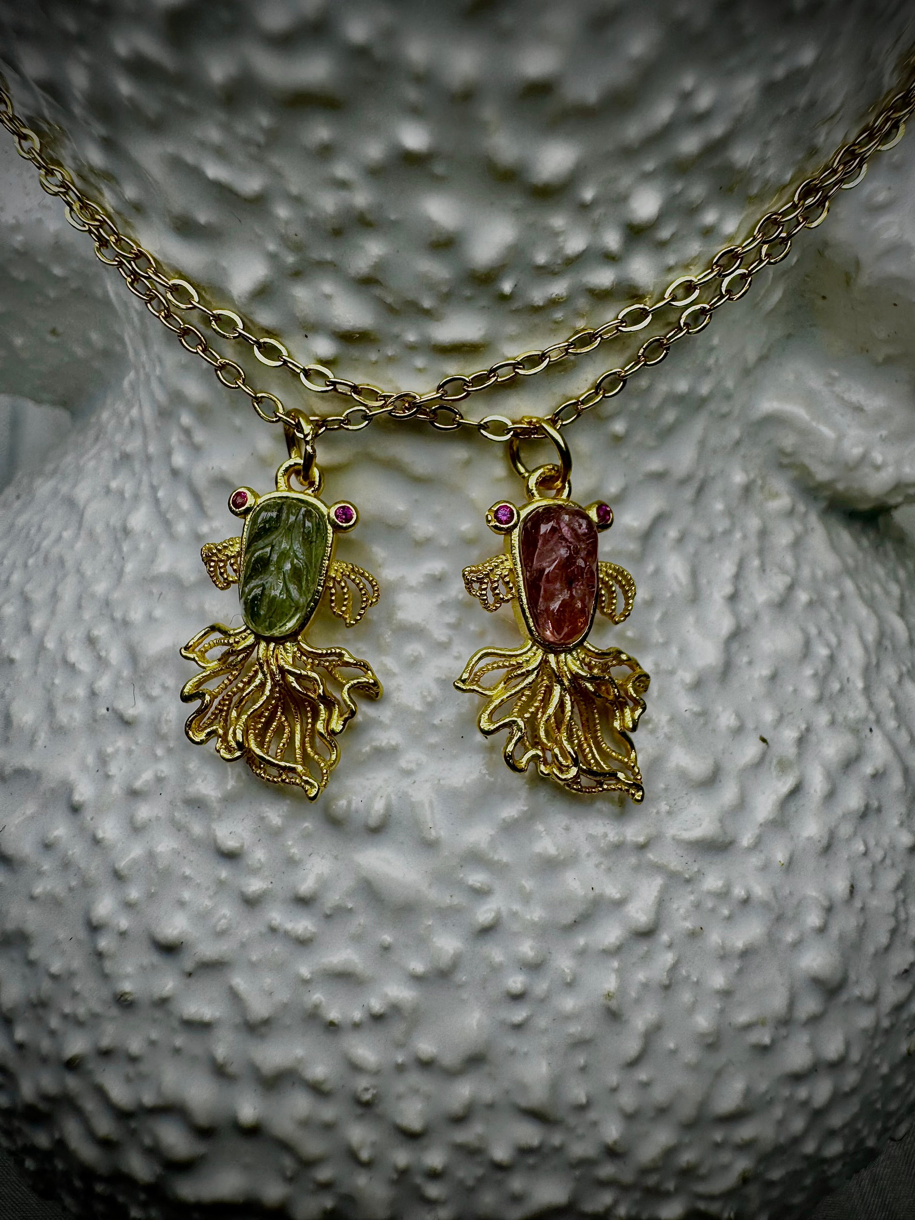 MINI Tourmaline Goldfish S925