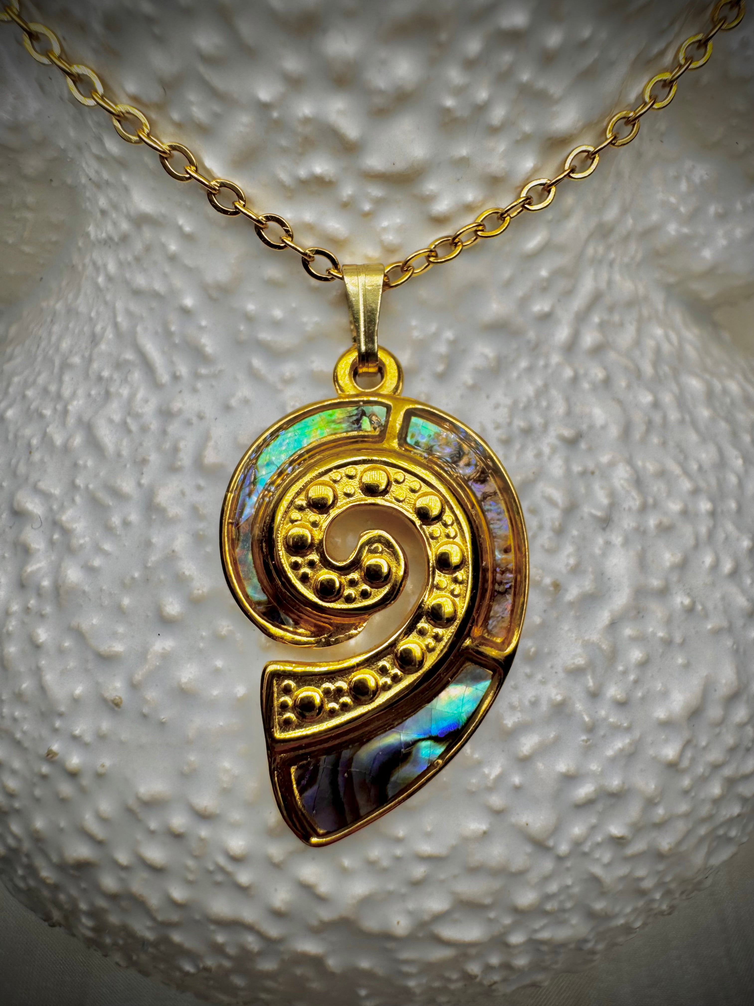 Abalone Spiral Shell Pendants