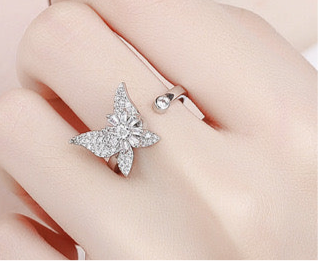 Silver / Gold Butterfly Fidget Ring