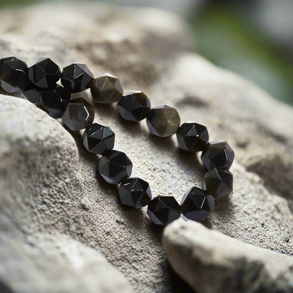 Gold Sheen Obsidian Gemstone bracelet