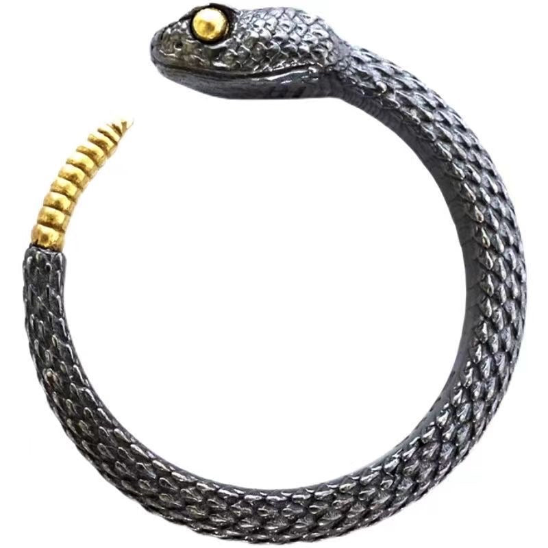 Black rattle snake ring