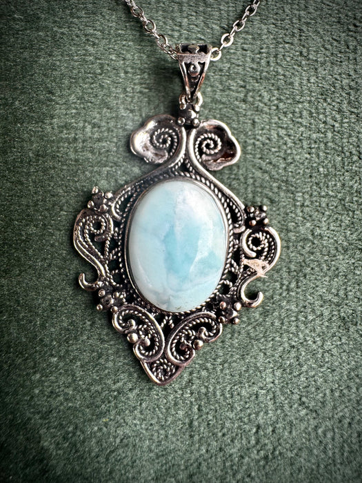 Vintage Larimar Pendant