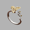 Load image into Gallery viewer, Gold/Silver Bee Fidget Ring
