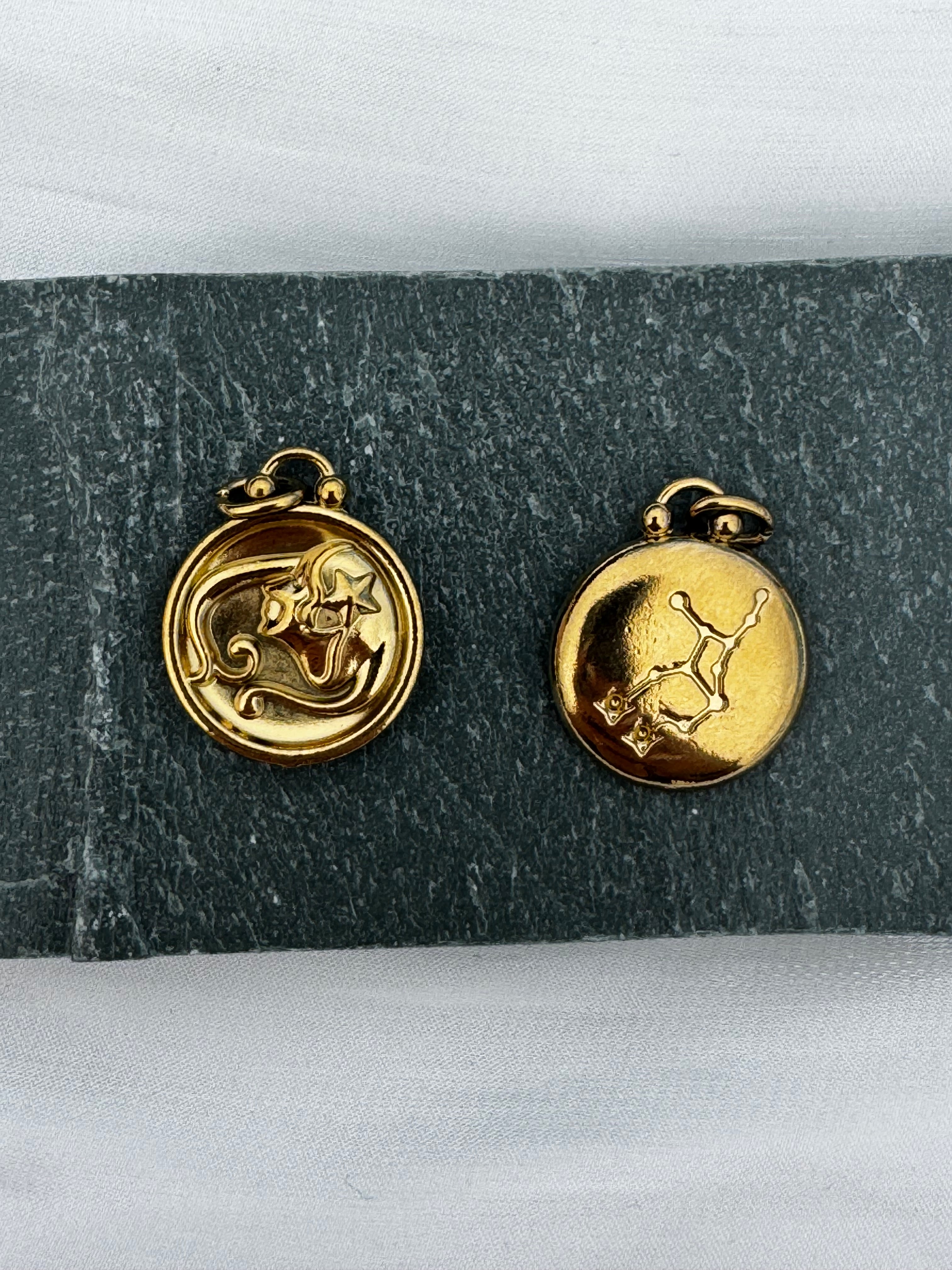 12 Gold Zodiac and Constellation Star sign Coin Necklace