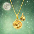 Load image into Gallery viewer, 12 Gold Zodiac and Constellation Star sign Coin Necklace
