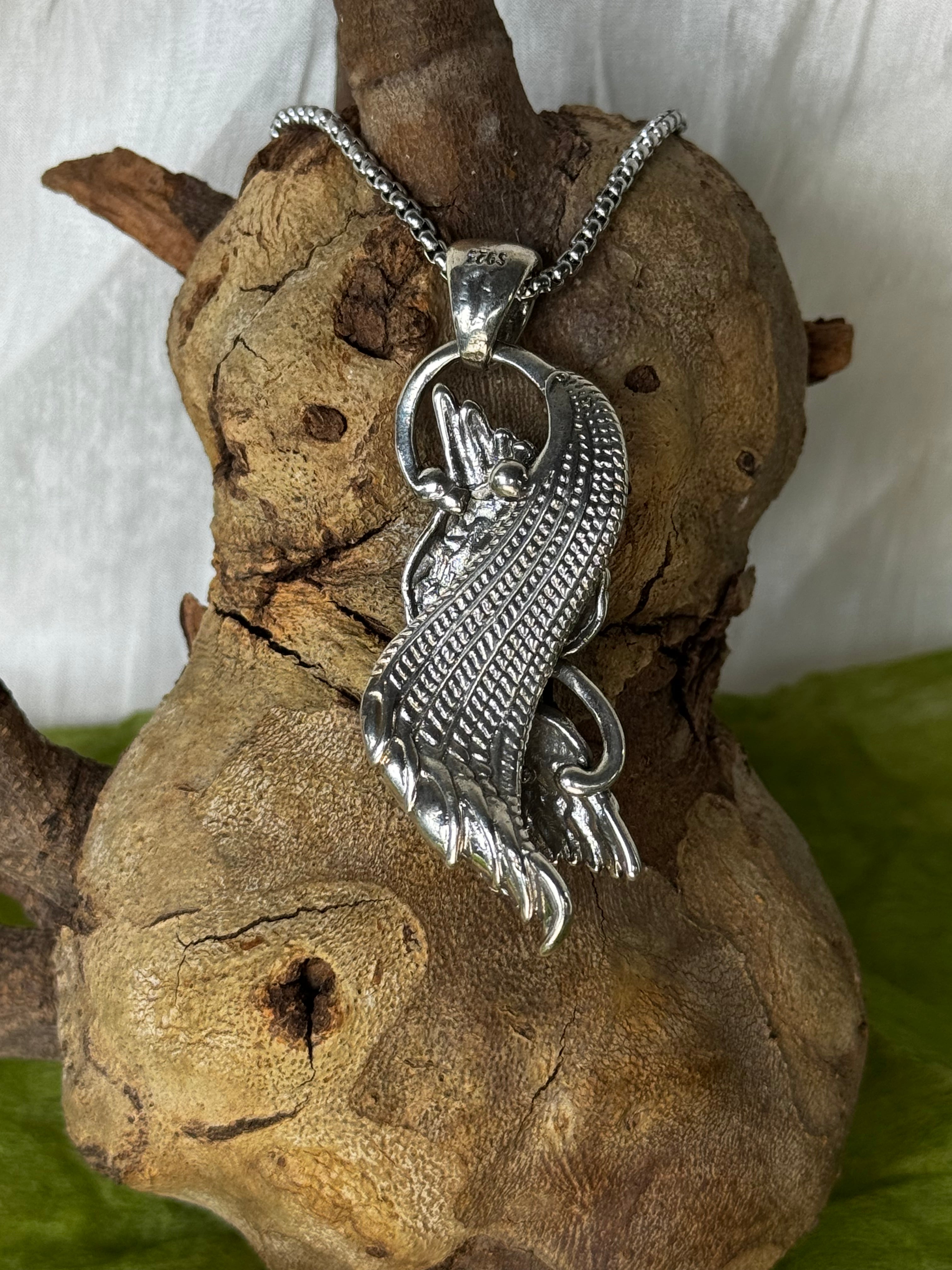 Silver Peacock Stainless Steel Pendant