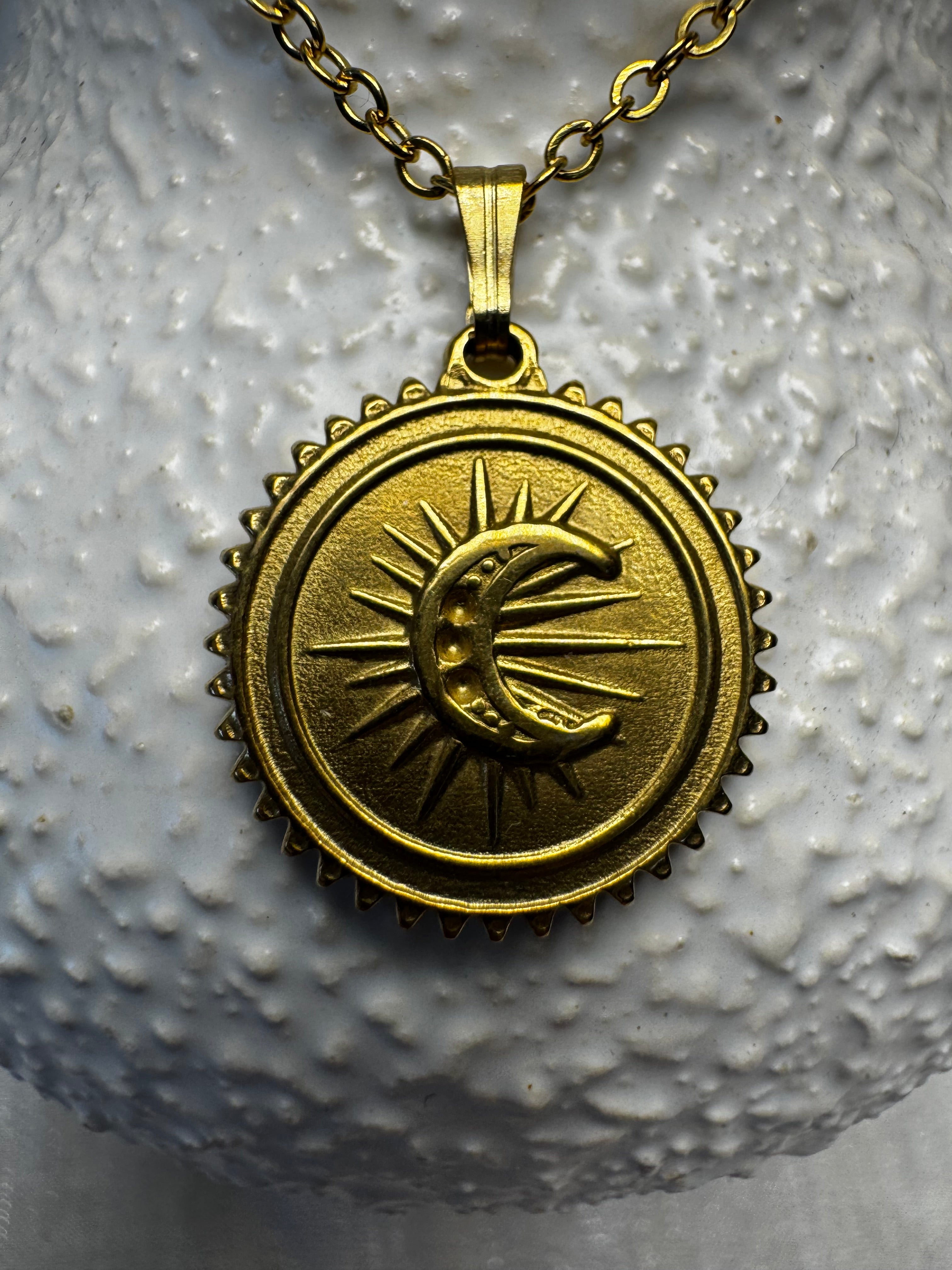 Gold or Silver Moon Pendant