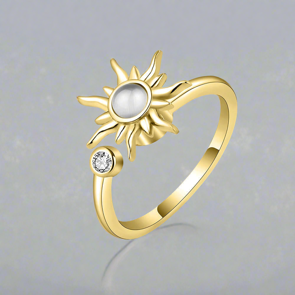 Gold Sun Fidget Ring