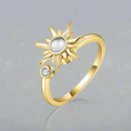 Load image into Gallery viewer, Gold Sun Fidget Ring
