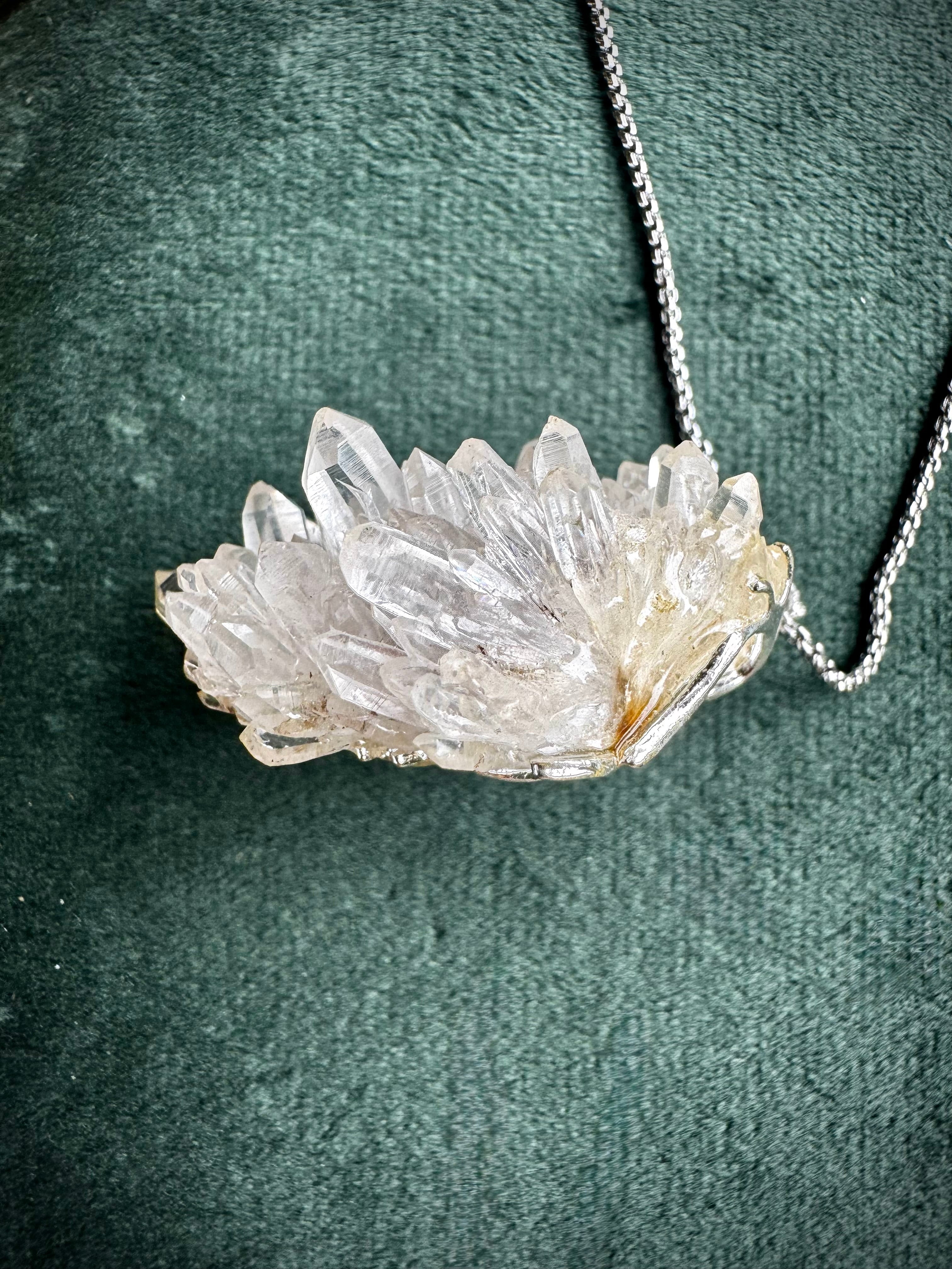 S925 clear Quartz Clusters