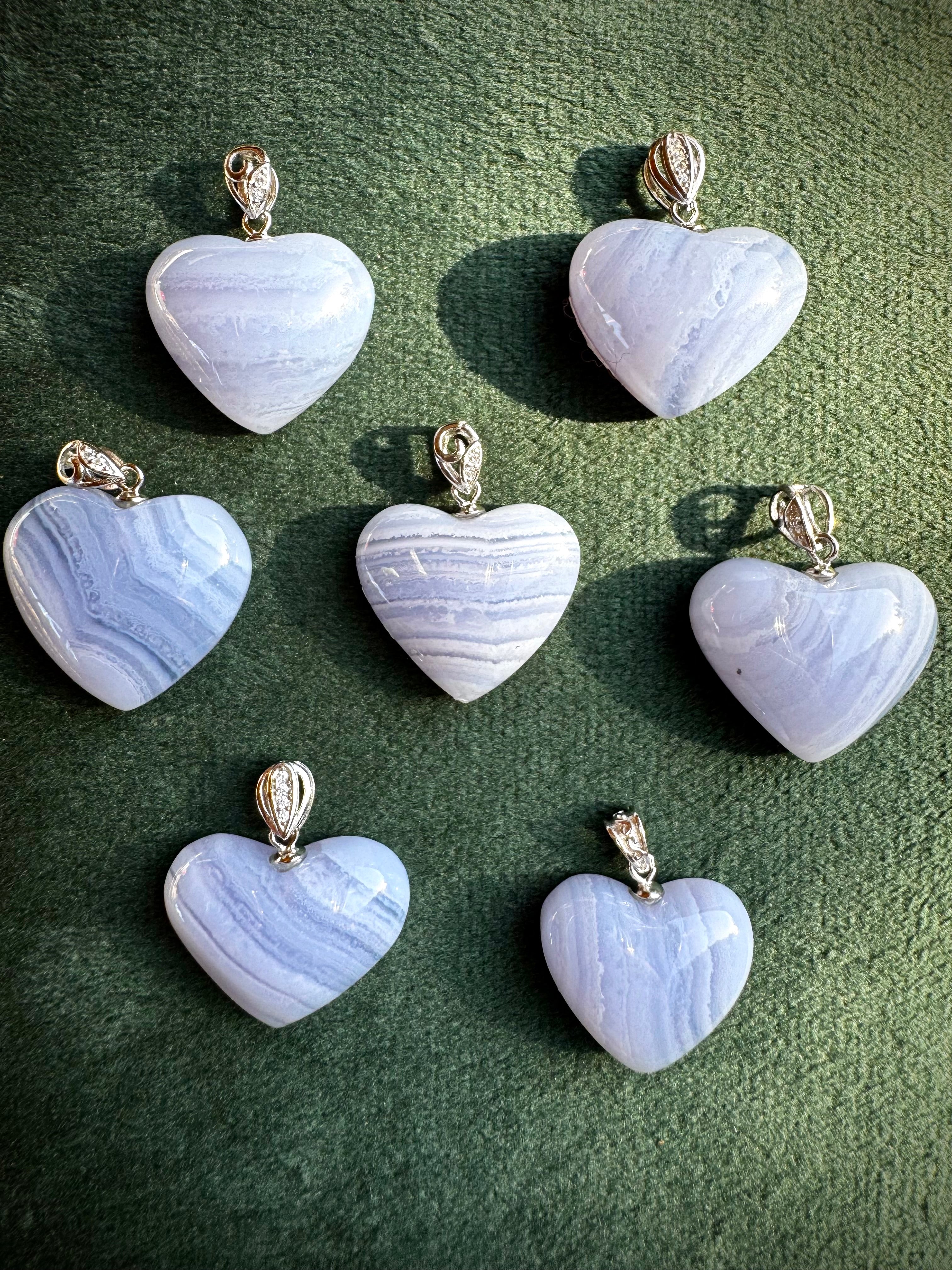 Blue Lace Agate Heart