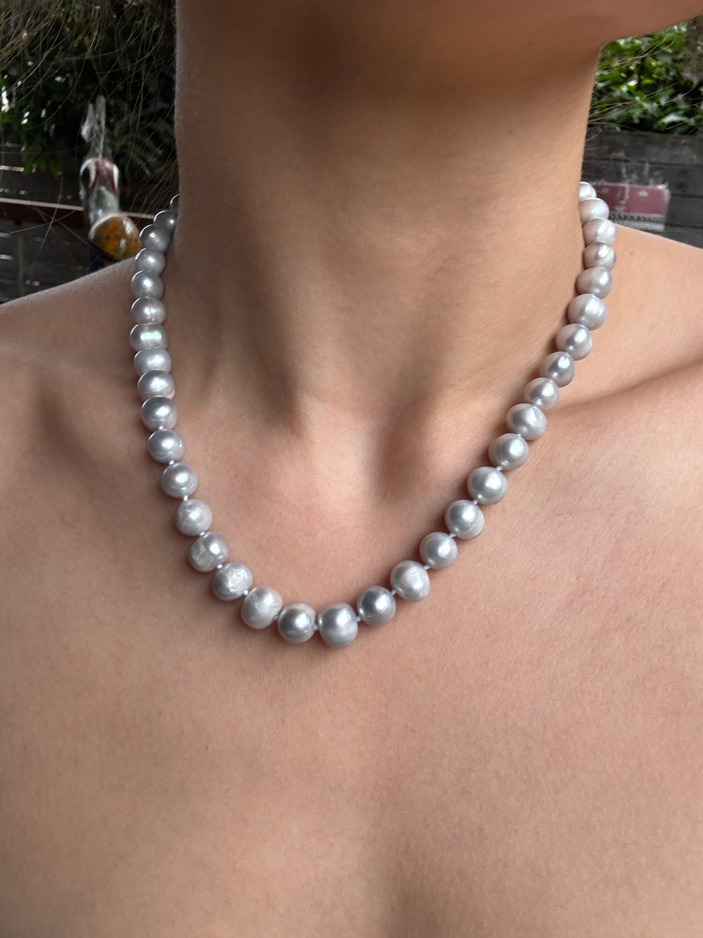 Grey Fresh Water Pearl Necklace