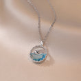 Load image into Gallery viewer, silver plated necklace with whale pendant 
