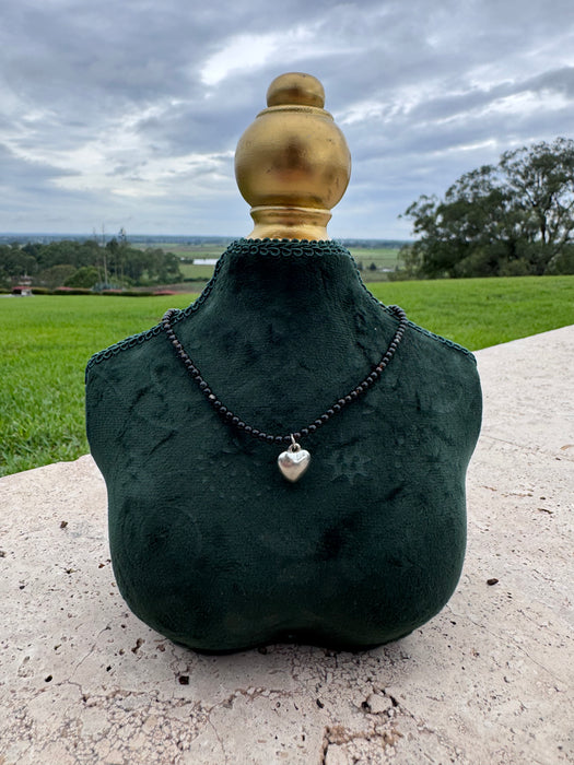 Black Agate Heart Choker