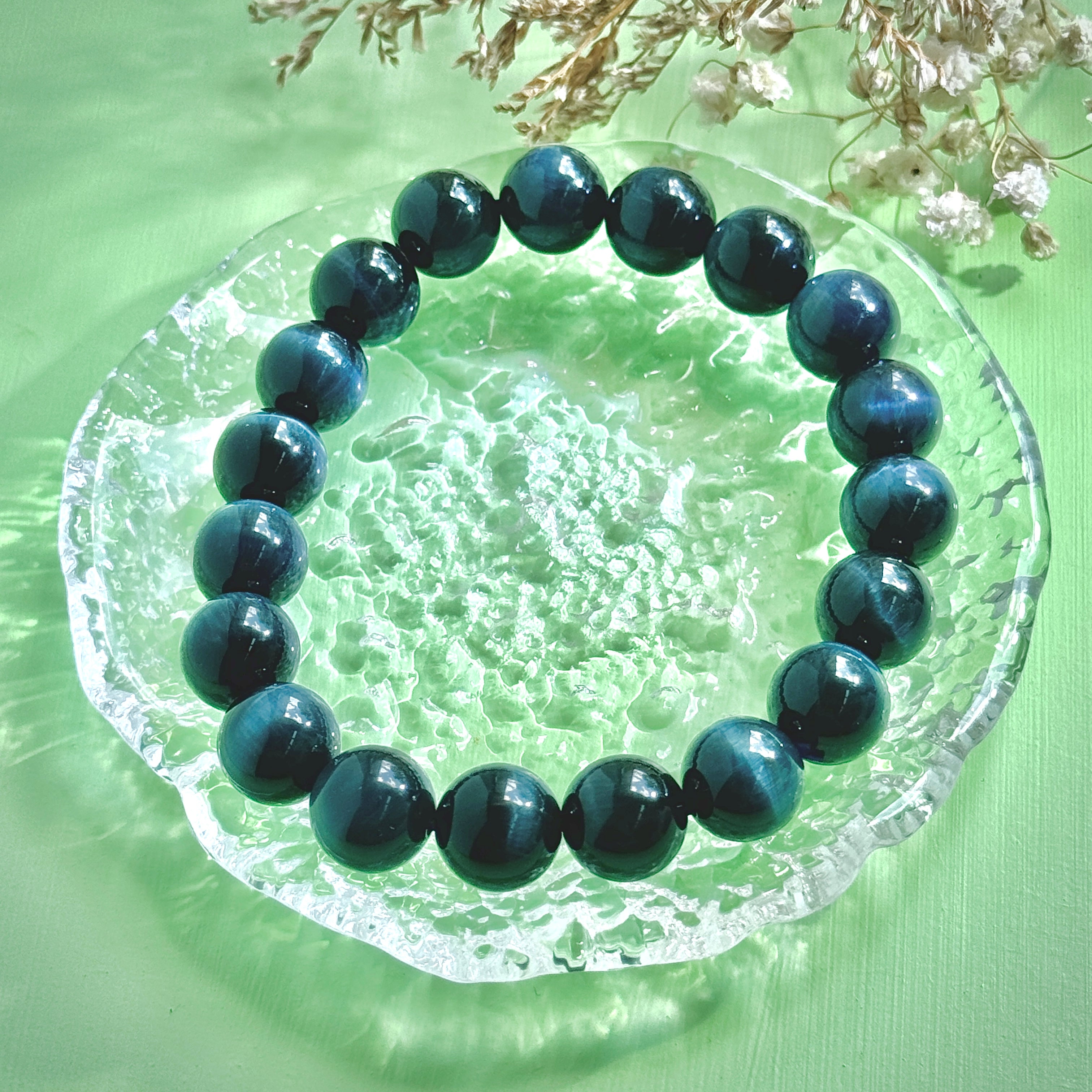 Blue Tiger Eyes Gemstone bracelet