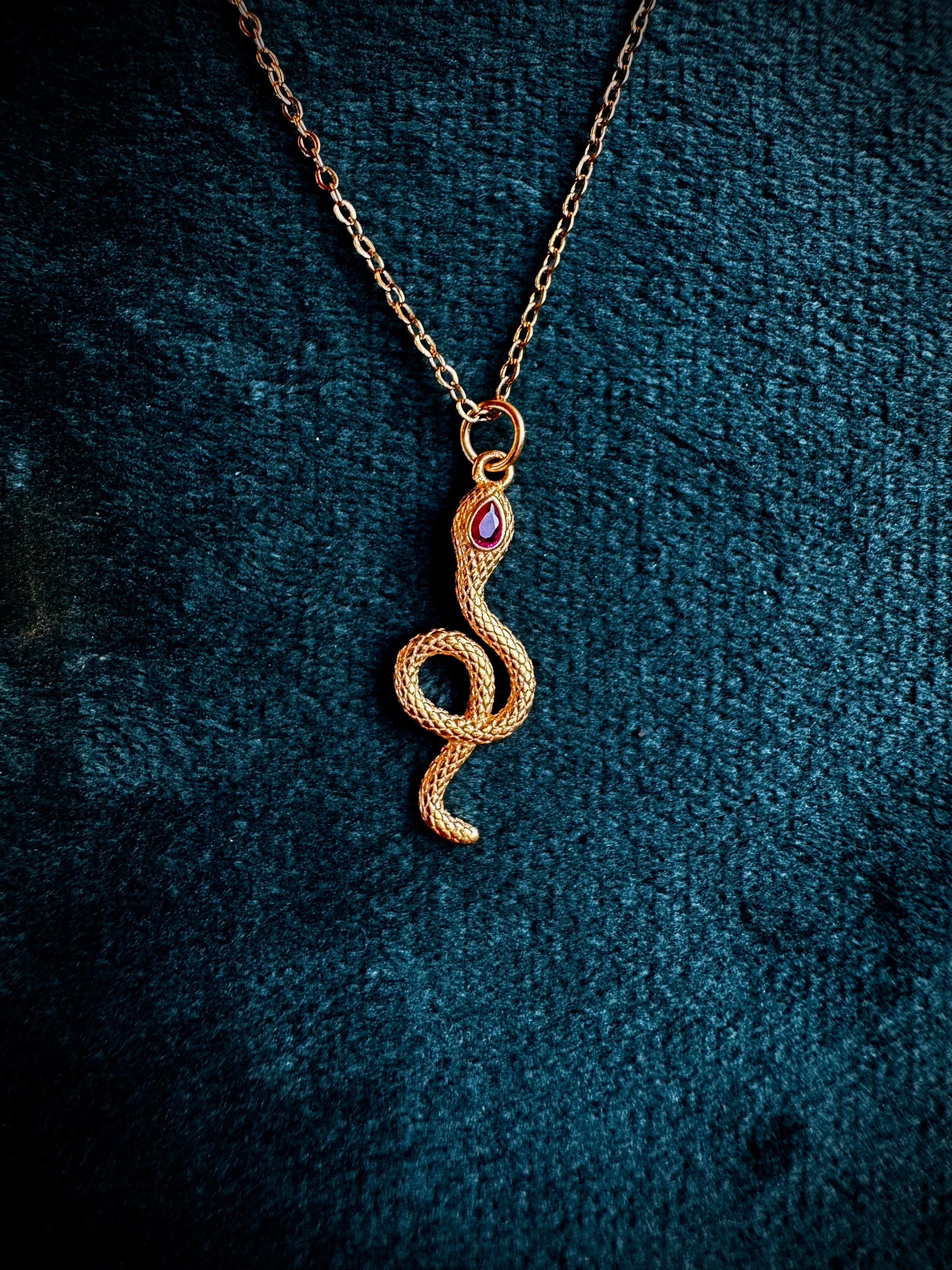 Ruby Snake Pendant