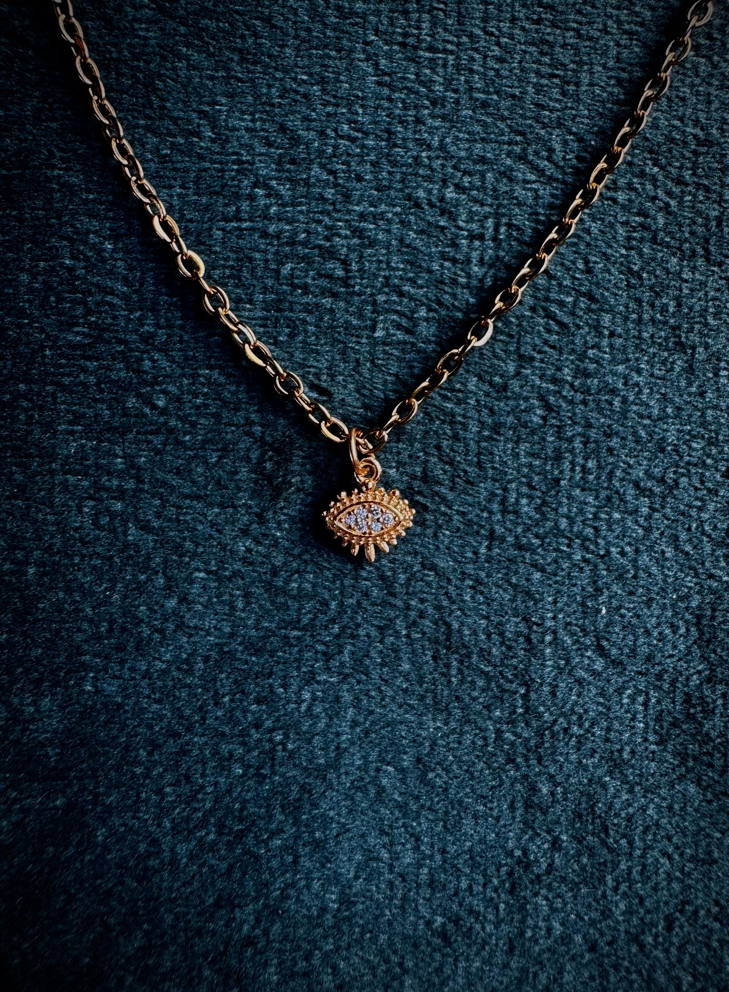 MINI Gold Evil Eye S925