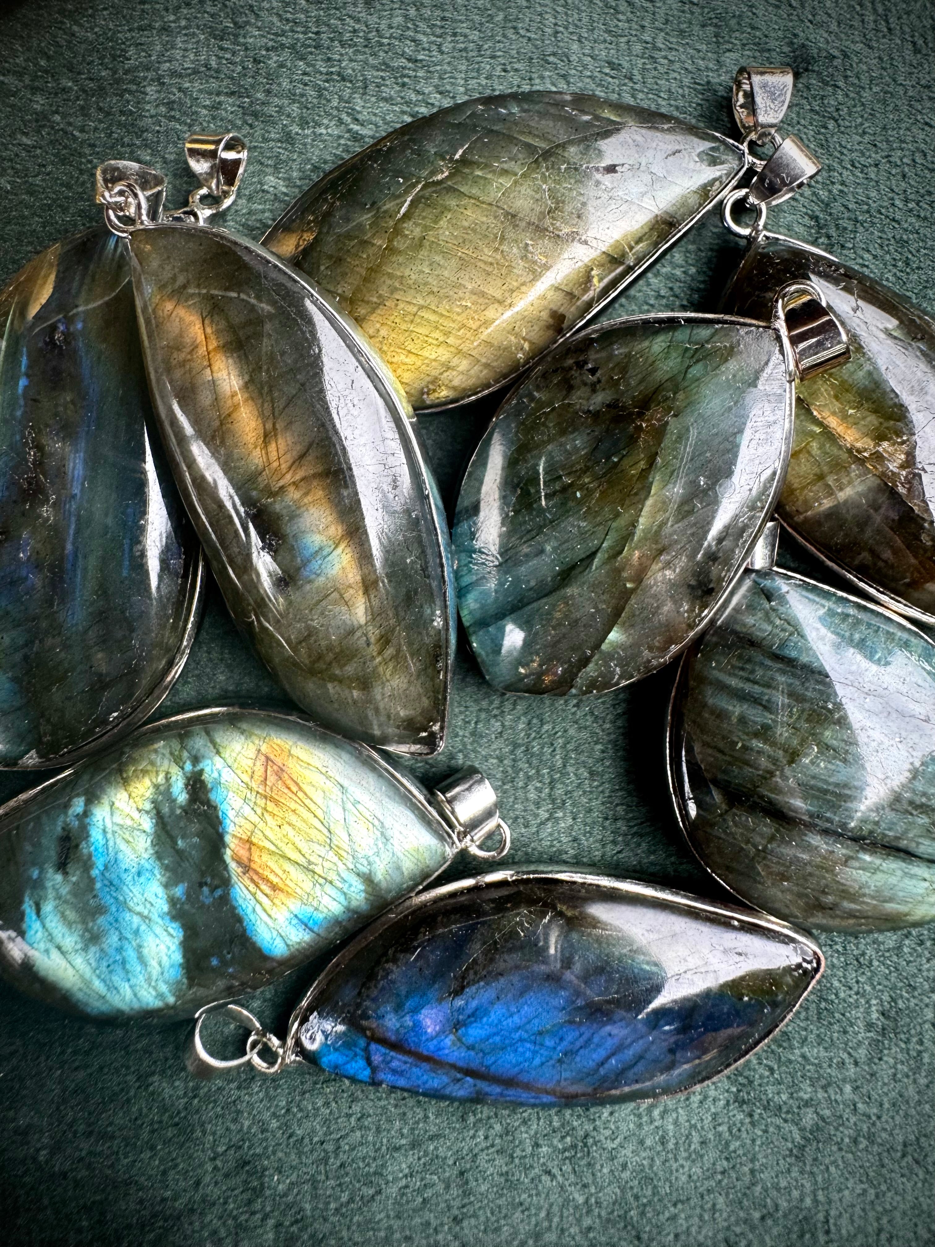 Flashy Labradorite Pendants