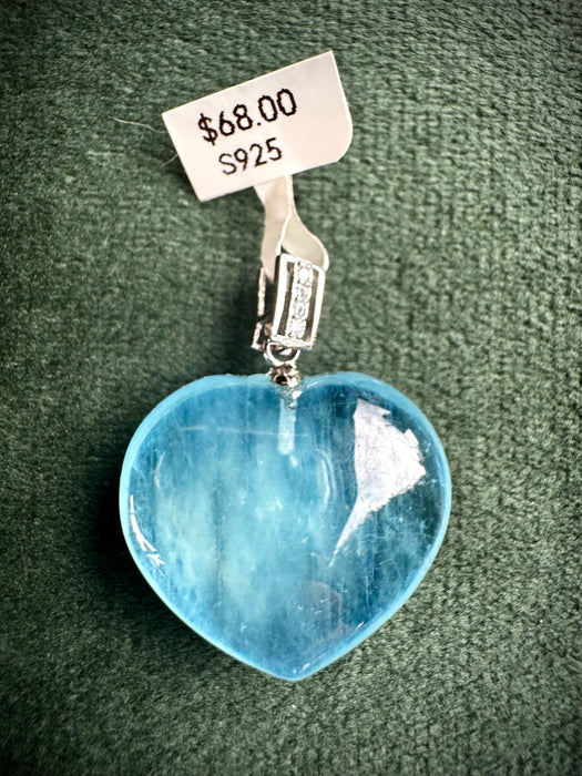 A Grade Aquamarine Hearts