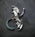 Load image into Gallery viewer, Celtic fantasy dragon enameled Brooch
