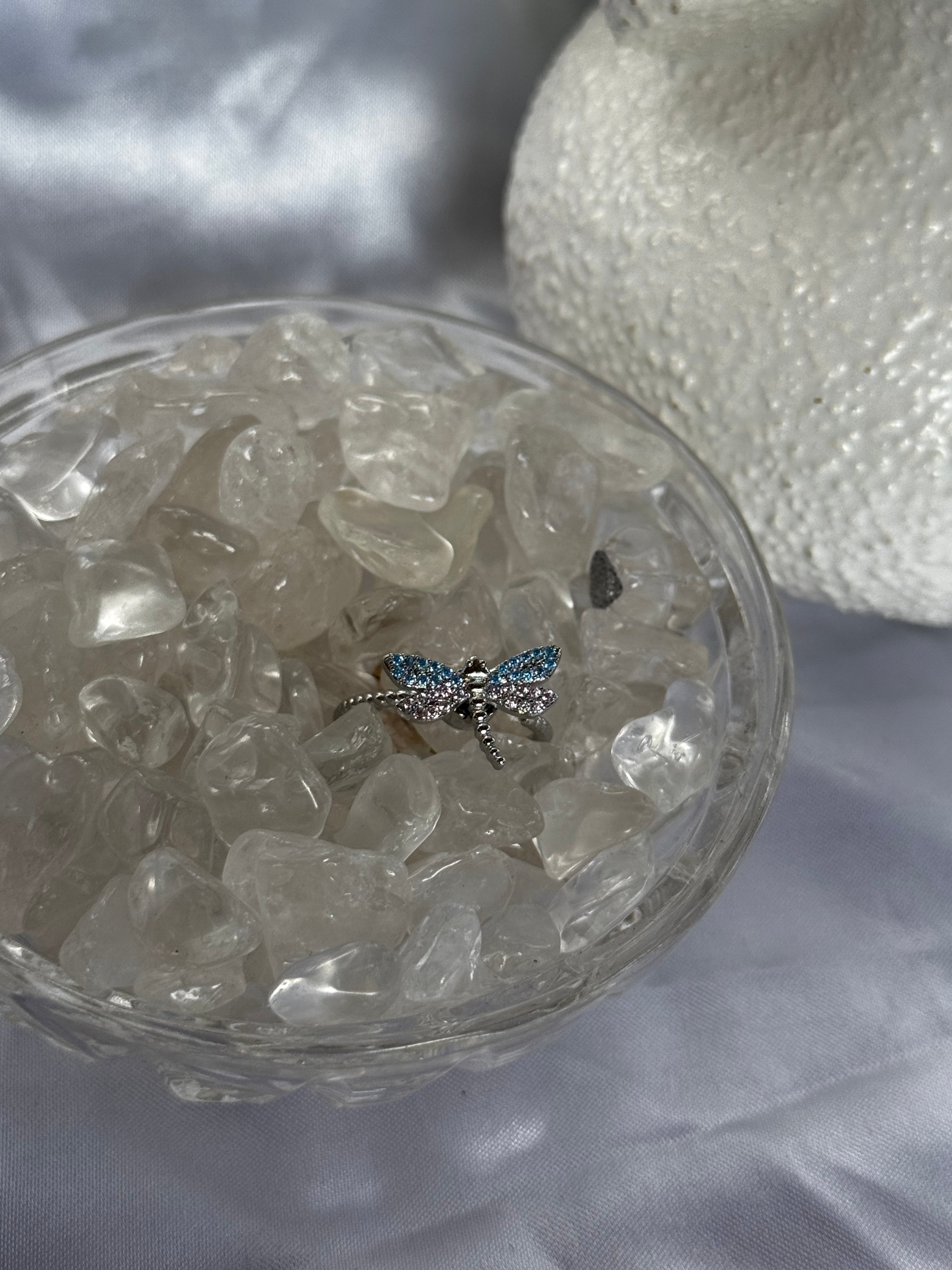 Silver Dragonfly Fidget Ring