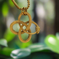 Load image into Gallery viewer, Celtic eternity knot circle snake Necklace
