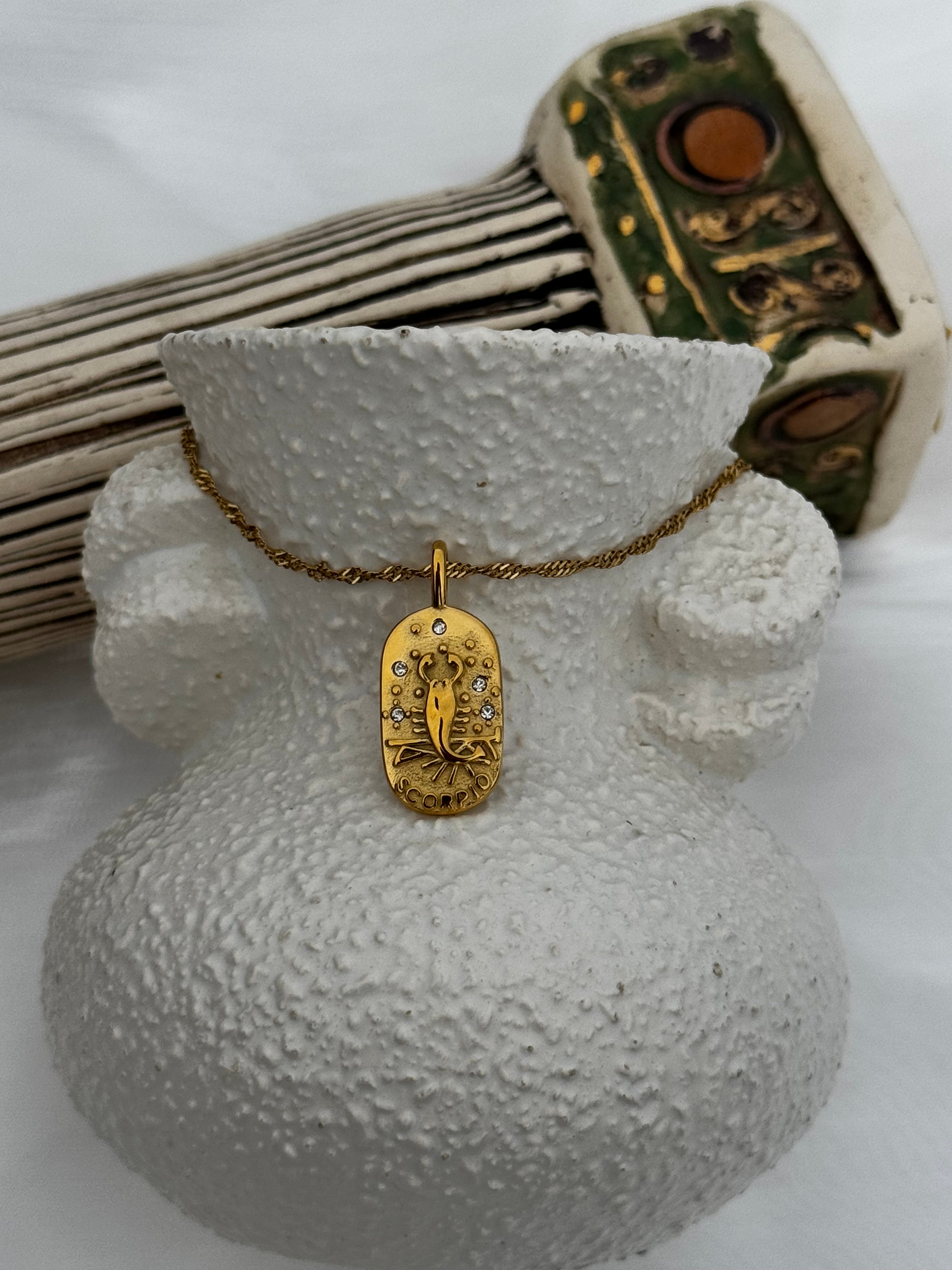 Zodiac Oval Necklaces