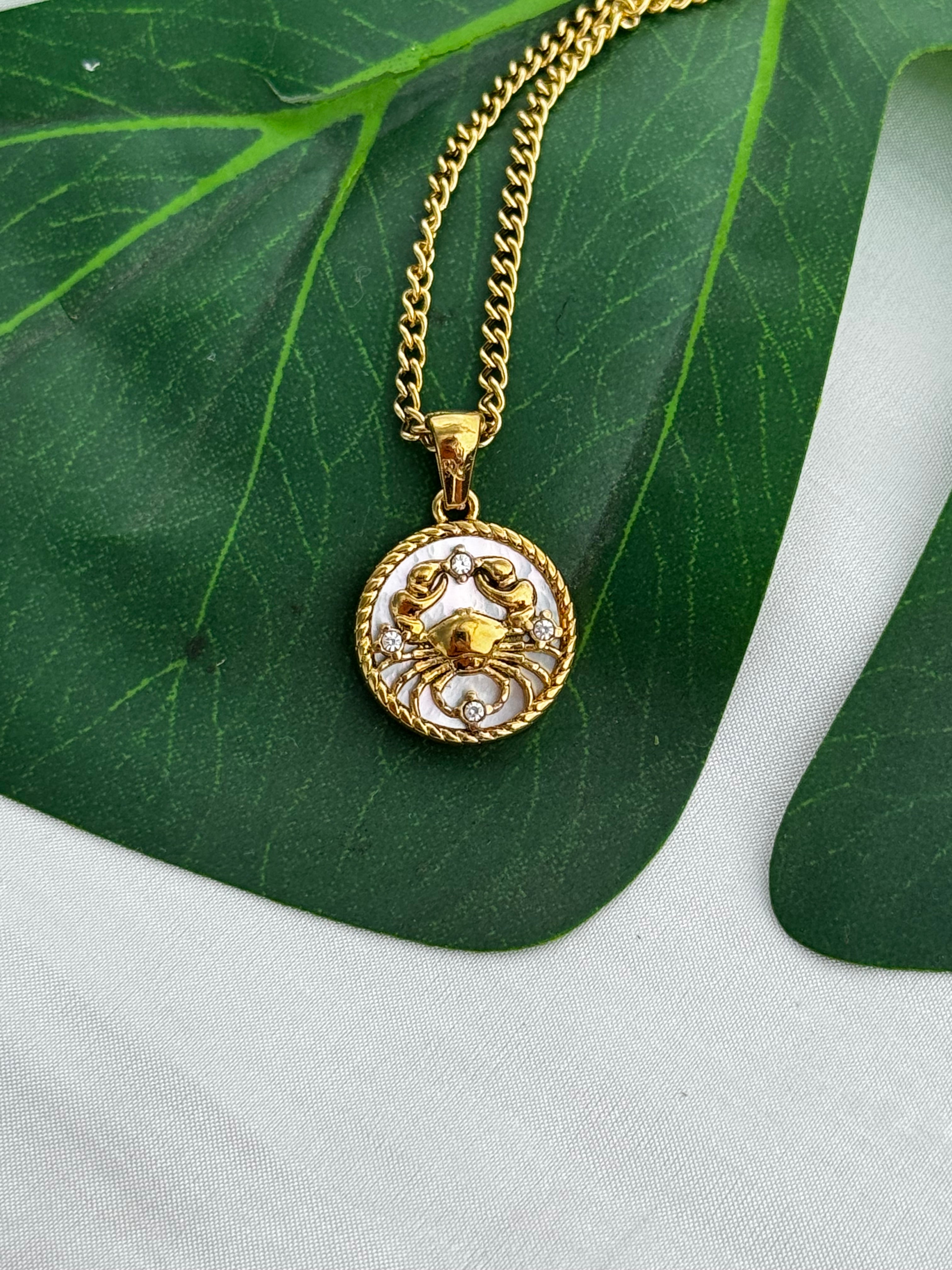 Mother Of Pearl Zodiac Necklaces