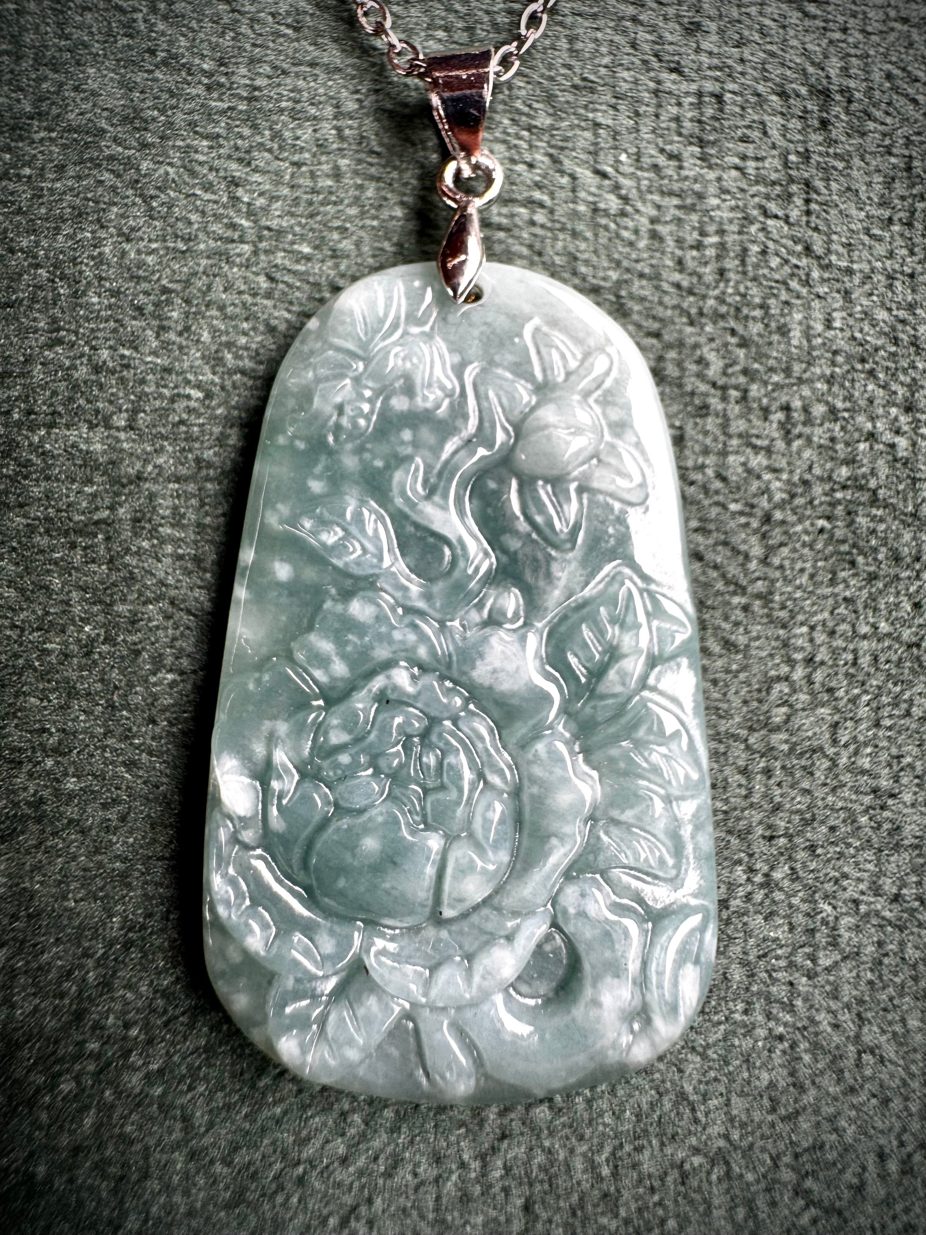 Jade Lotus Pendant