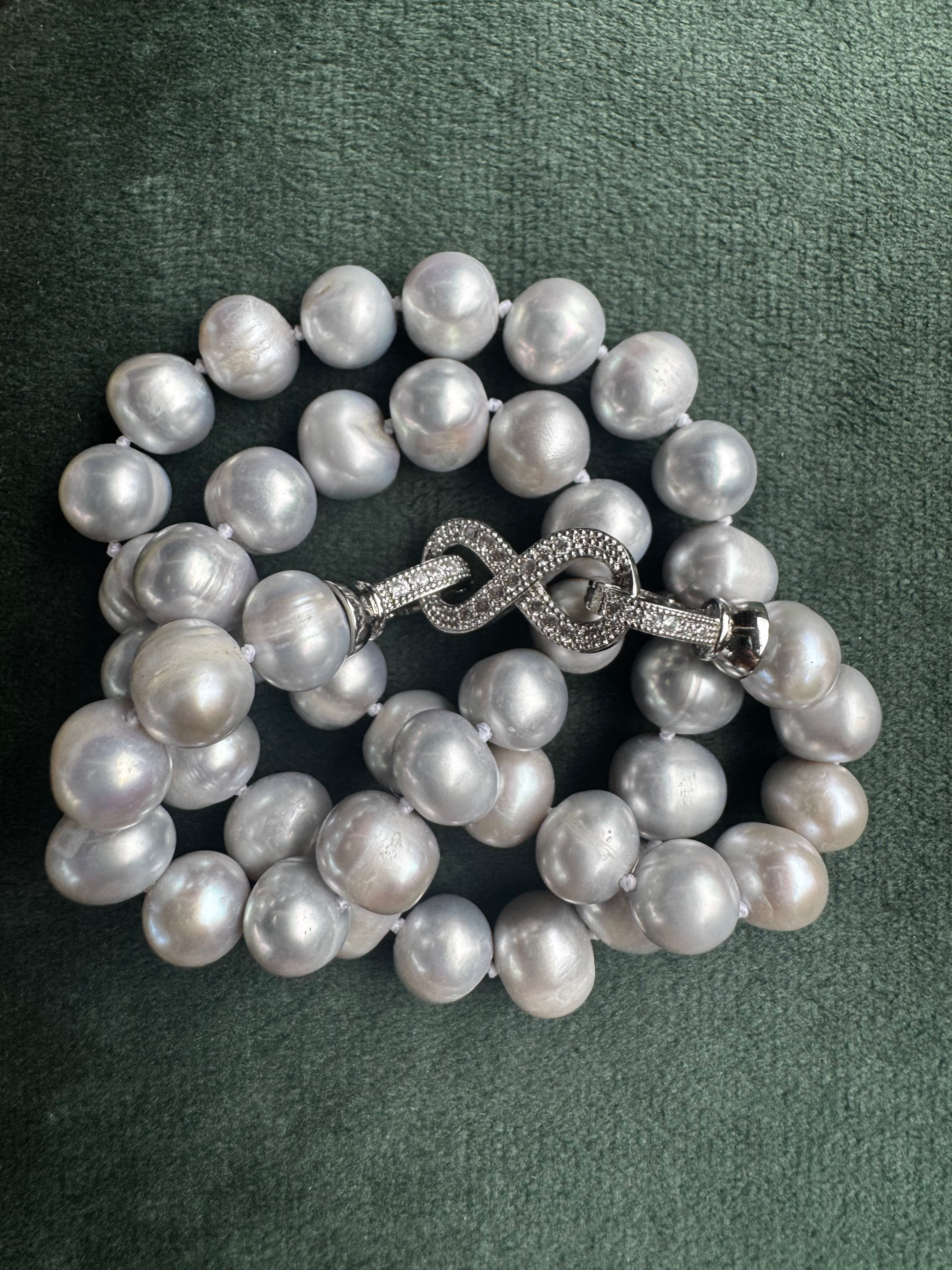 Grey Fresh Water Pearl Necklace