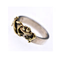 Load image into Gallery viewer, silver with oxidised gold plated froggy hug ring
