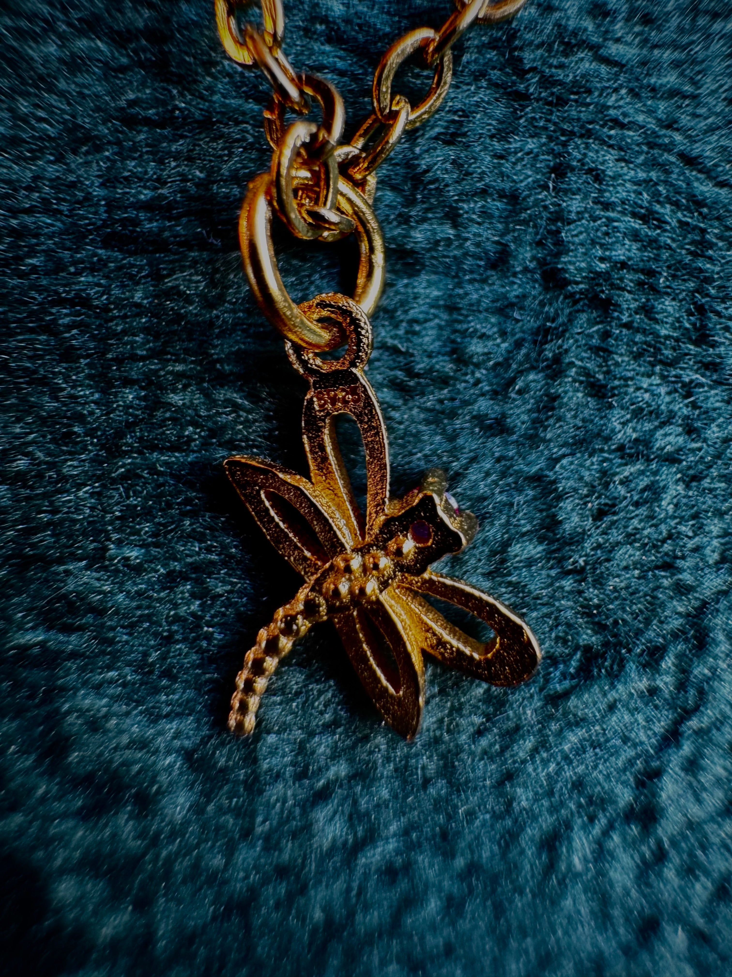 MINI Ruby Dragonfly Necklace