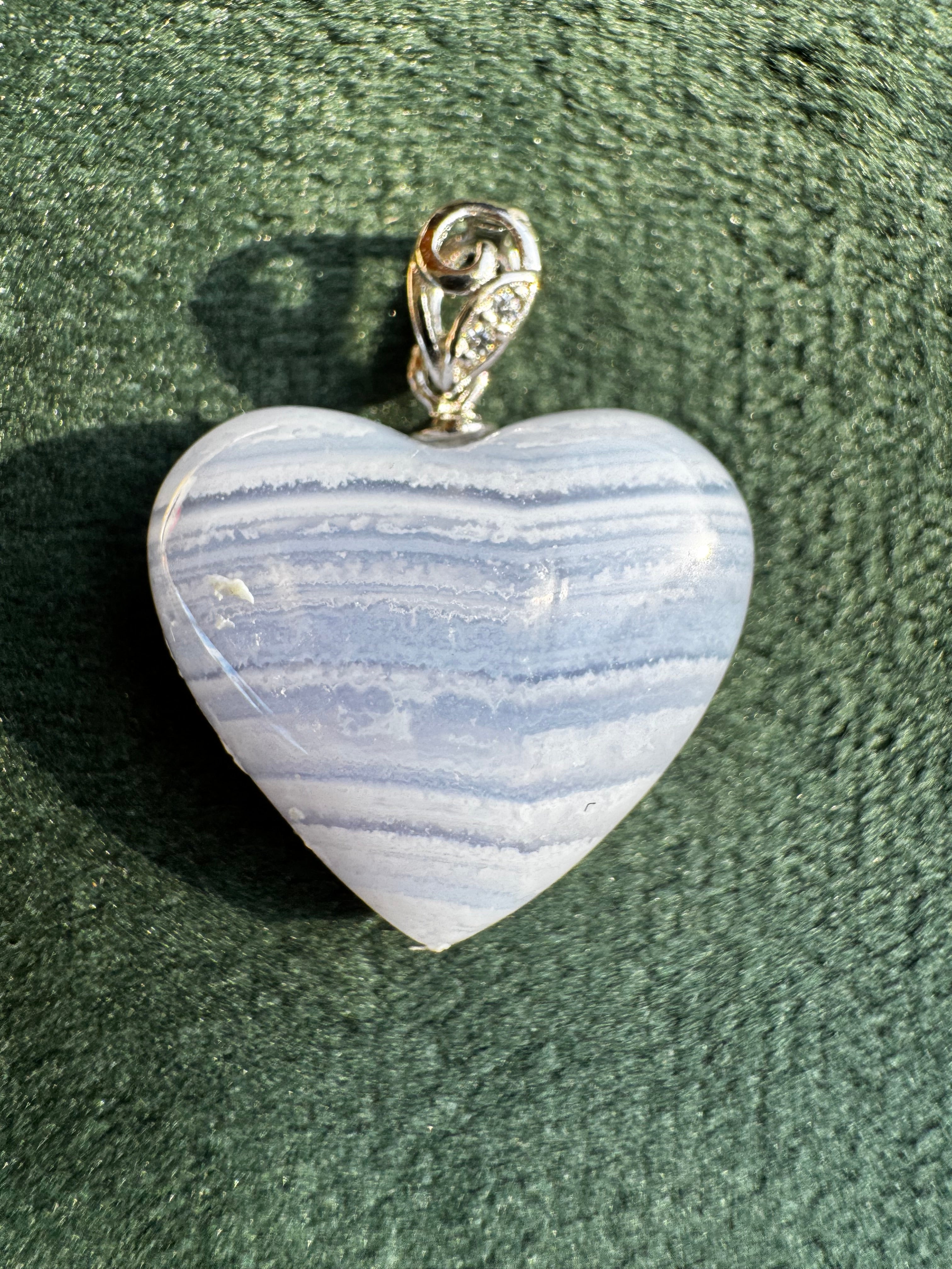 Blue Lace Agate Heart