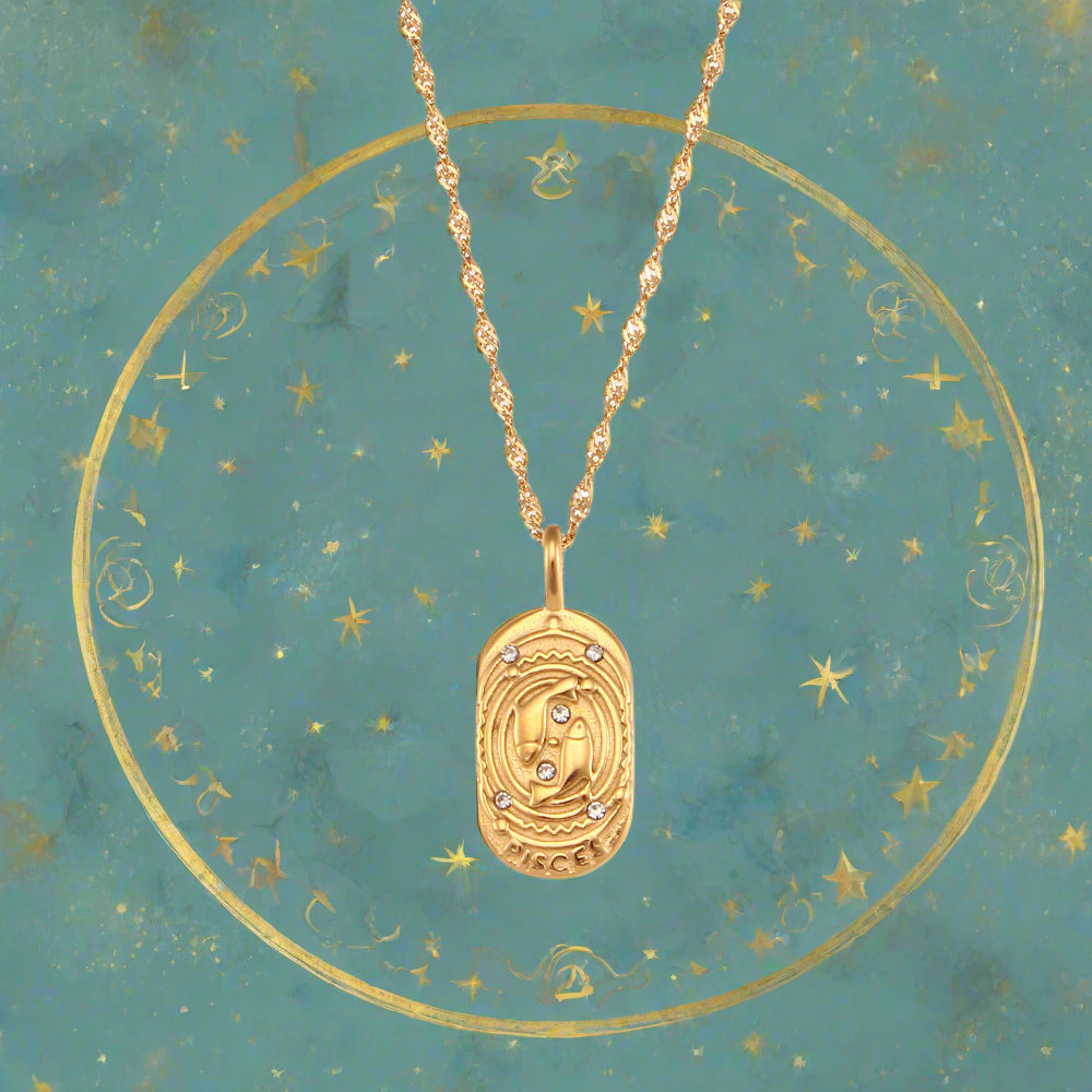 Gold Zodiac Pisces