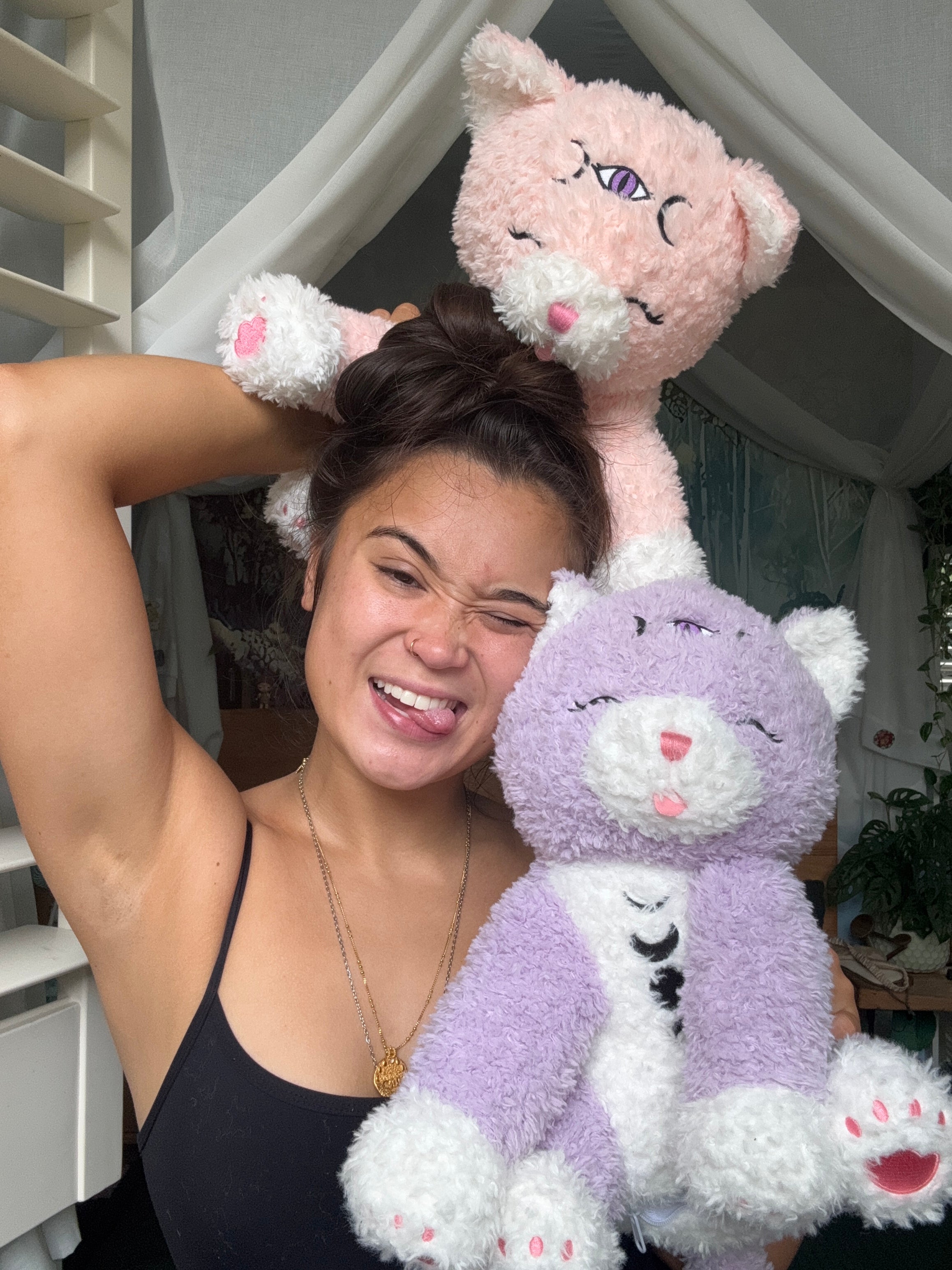 Kamari and Astraea Cat - emotional support Plushies