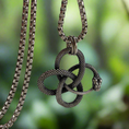 Load image into Gallery viewer, Celtic eternity knot circle snake Necklace
