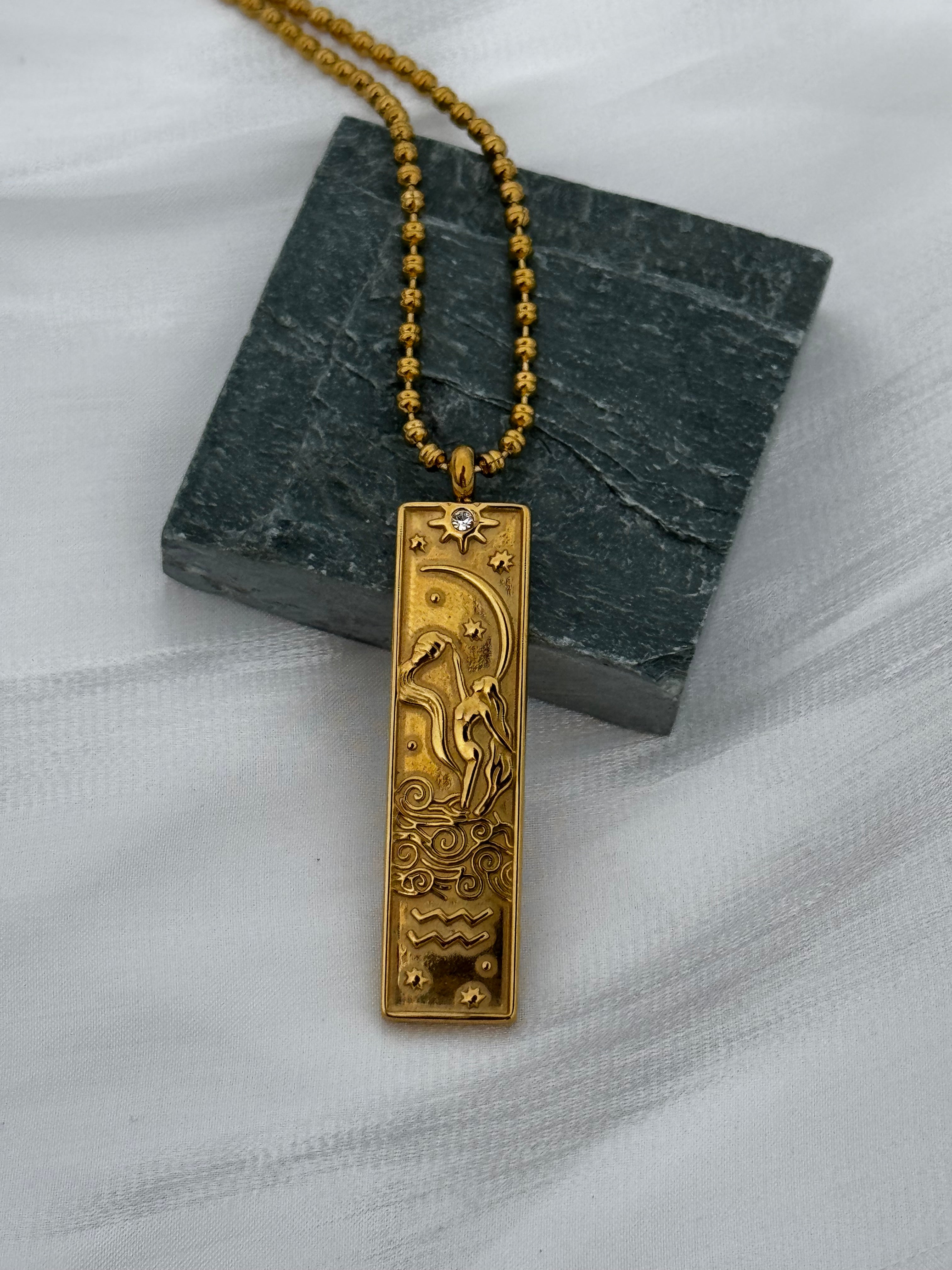 12 Zodiac Tarot Goddess Necklaces