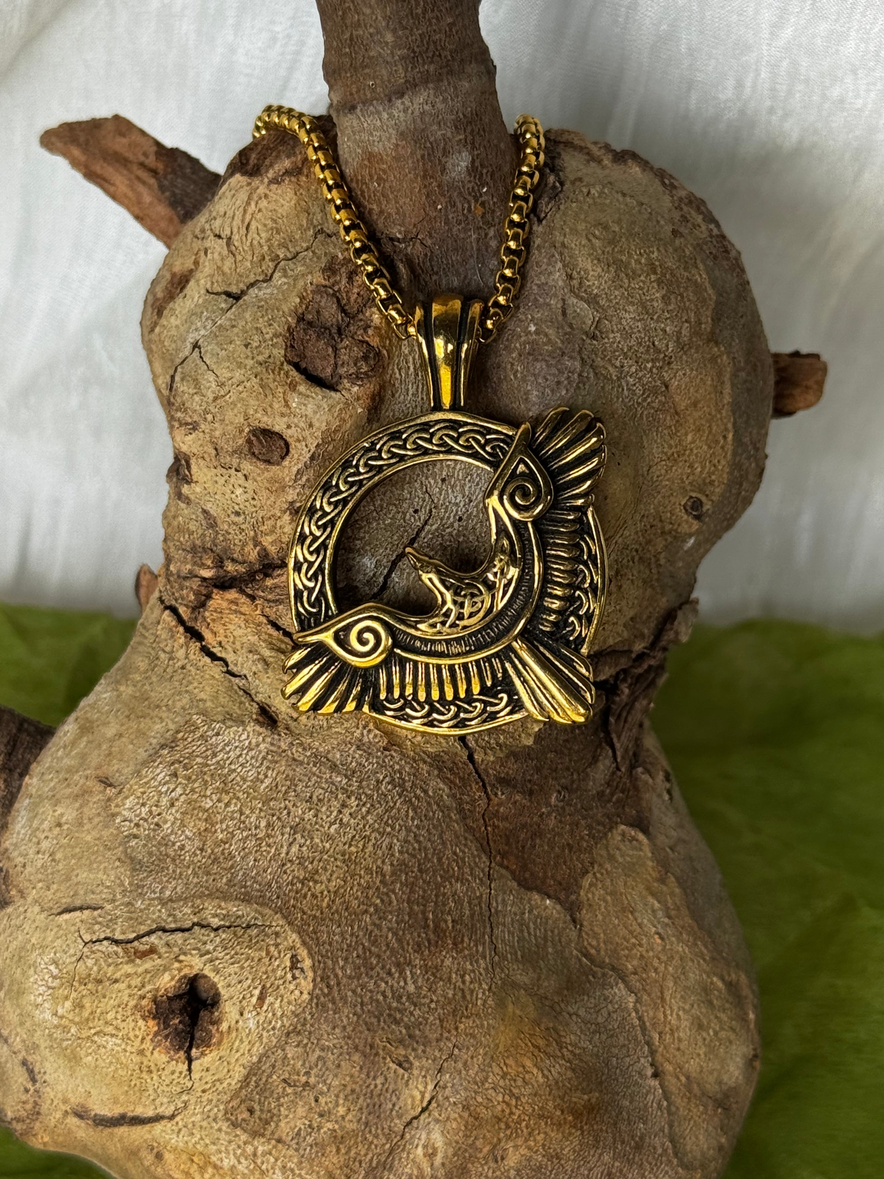 Gold Eagle Stainless Steel Pendant