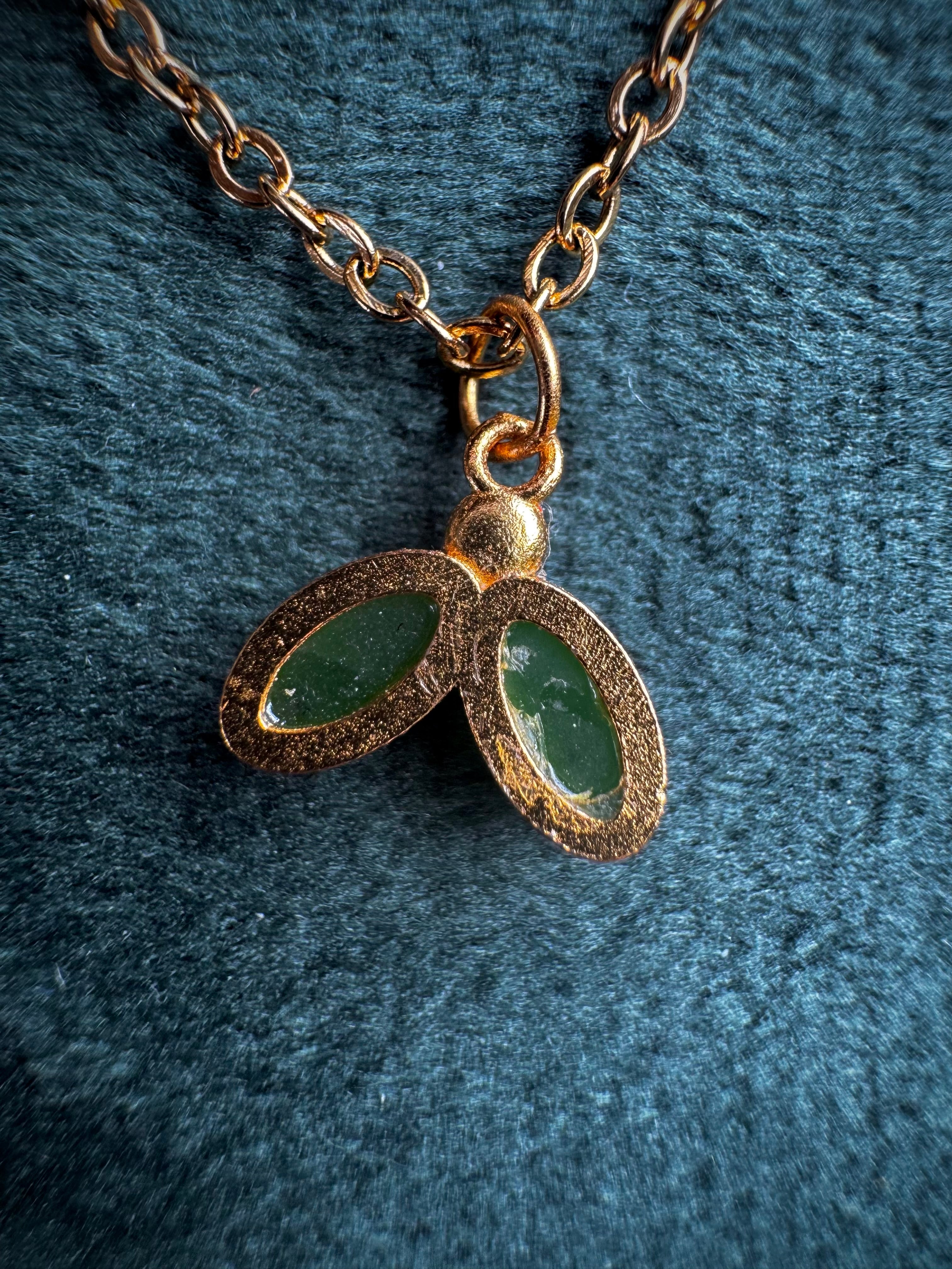 MINI Jade Leaf Necklace