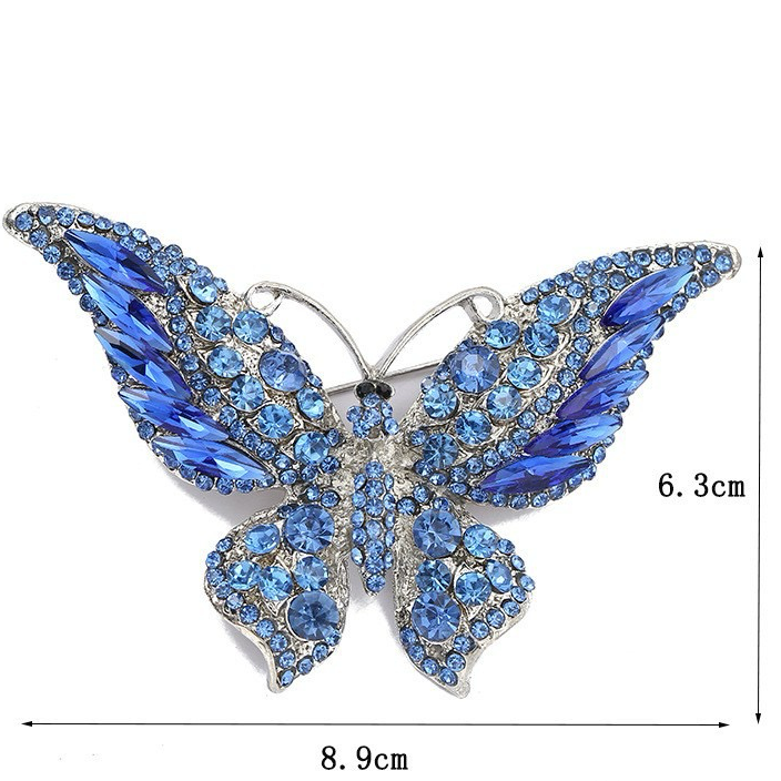 Celtic fantasy sparkling butterfly enameled Brooch