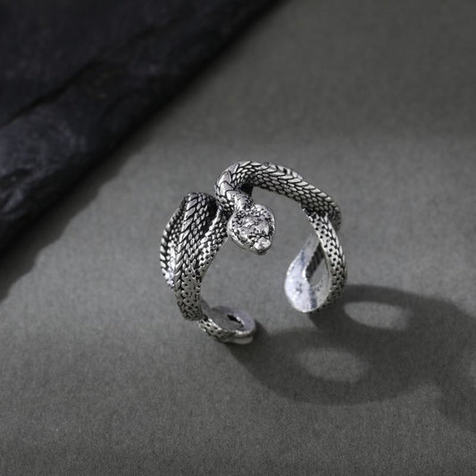 silver Python ring