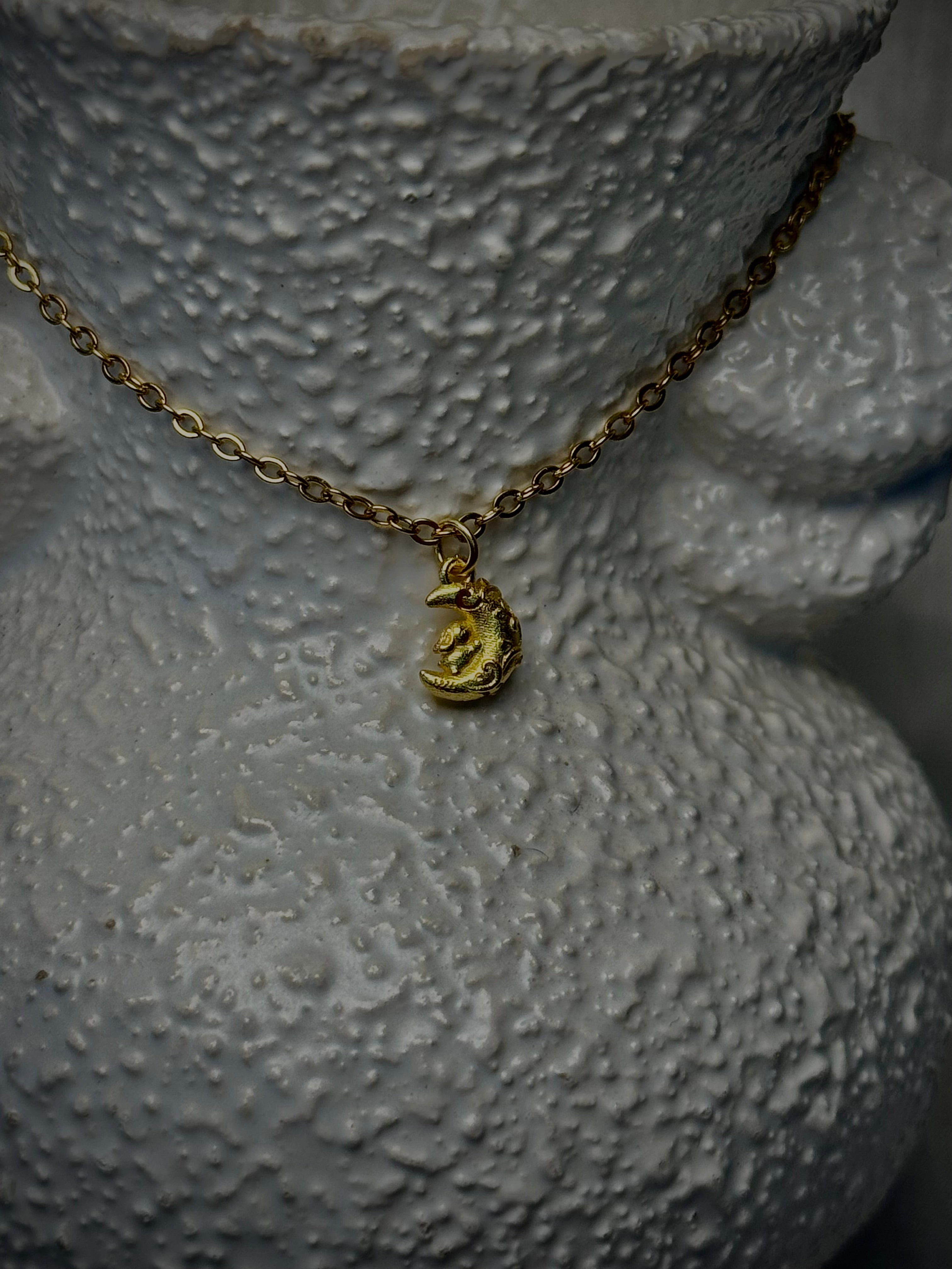 Bunny on Moon pendant MINI