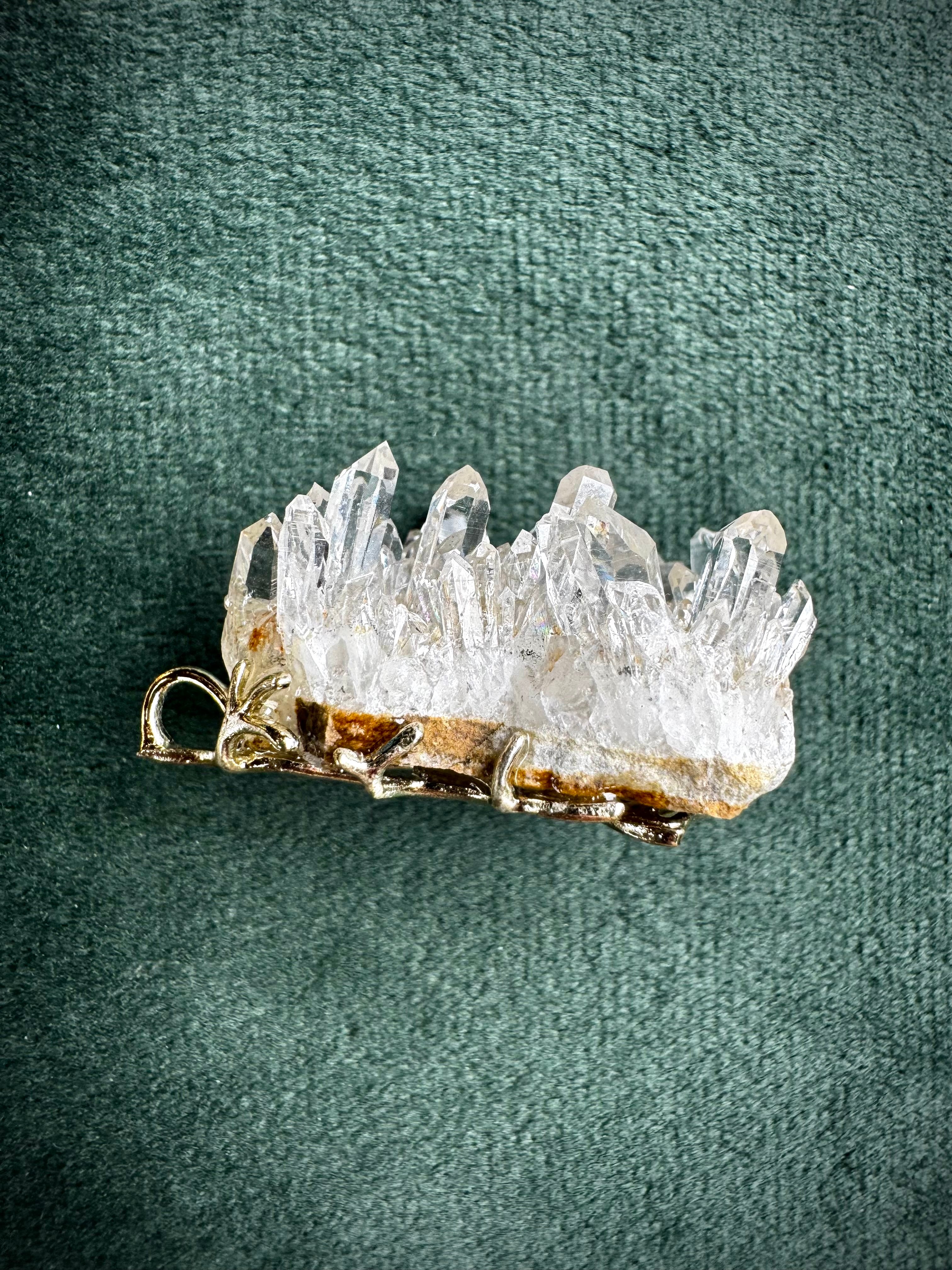 S925 clear Quartz Clusters