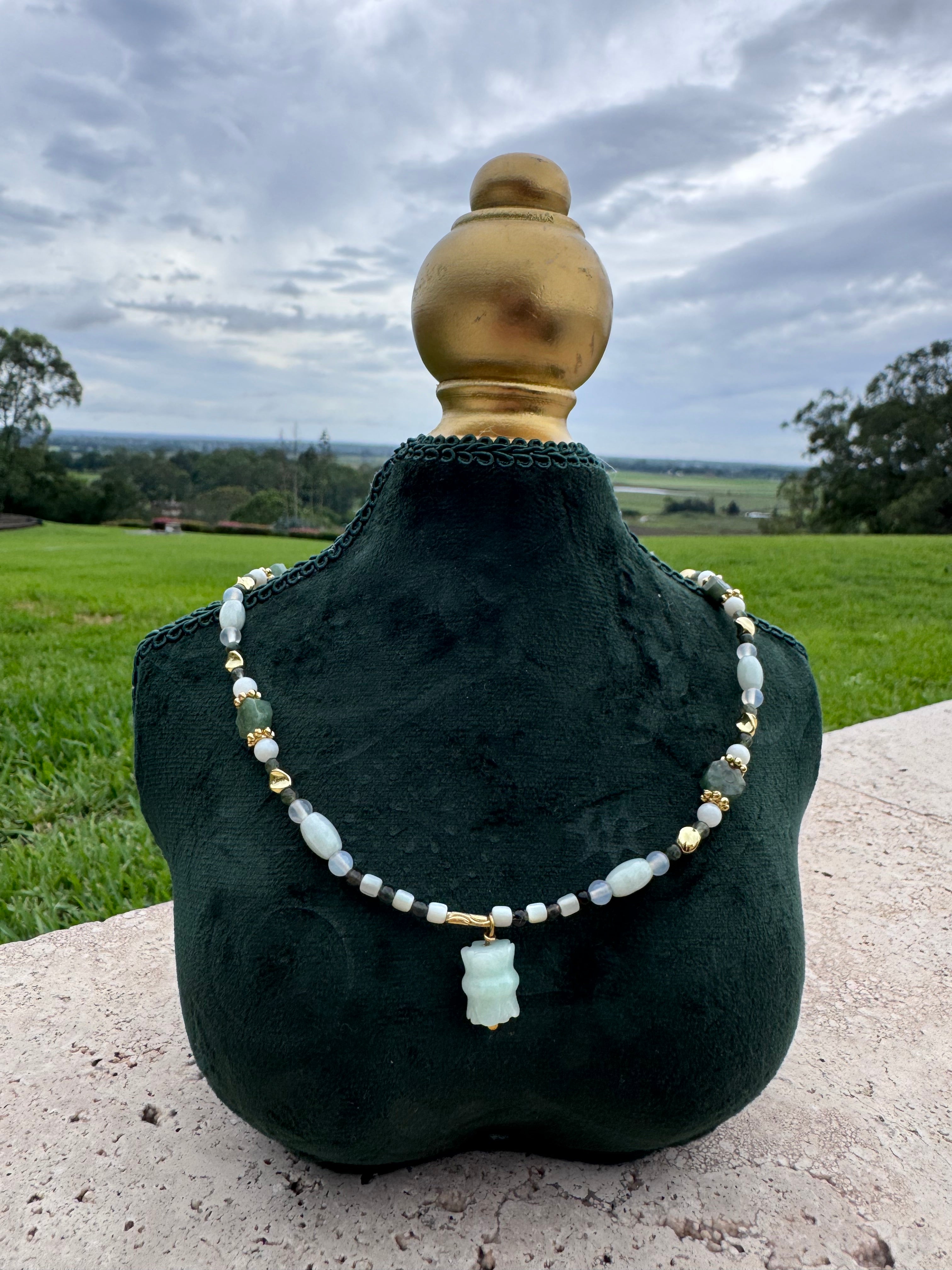 Mixed Jade Choker